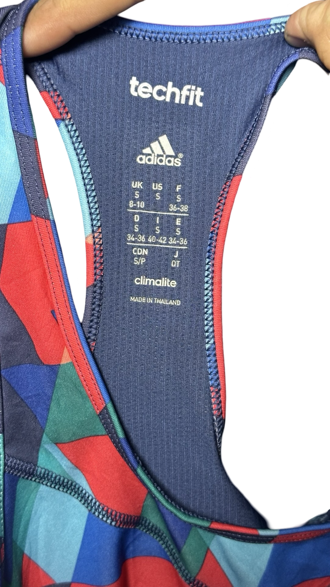 ADIDAS TECHFIT Size S Women's Unlined Wireless Pull On Racer Back Sports Bra