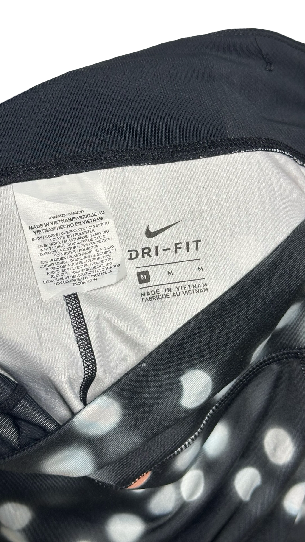 Nike Dri-Fit Dri Fit Athletic Leggings Yoga Comfort polka Dot