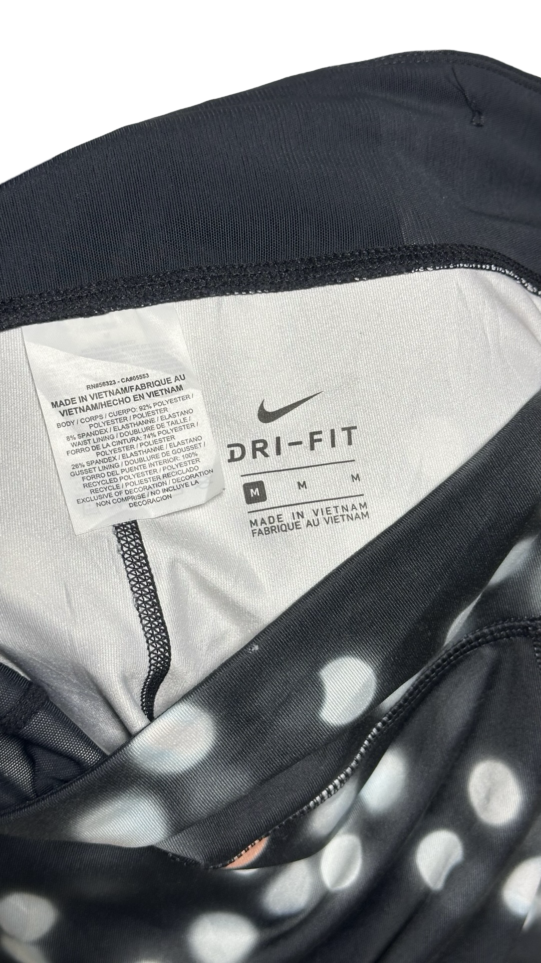 Nike Dri-Fit Dri Fit Athletic Leggings Yoga Comfort polka Dot