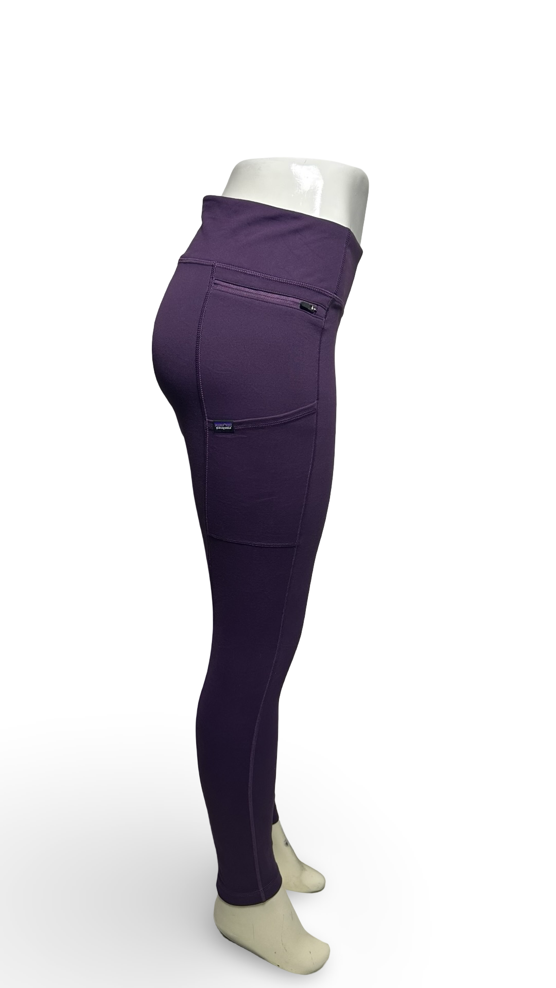 patagonia women's pack out tights slim fit regular rise plum purple
