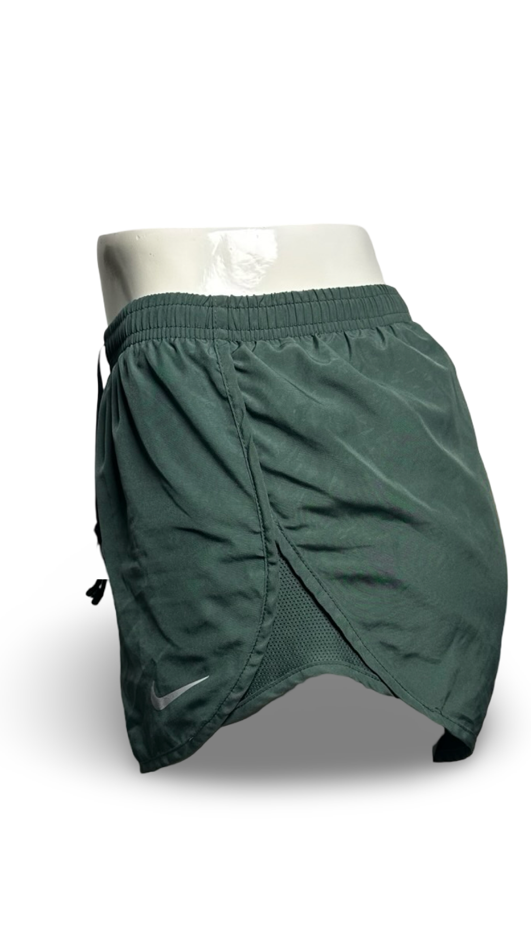 NIKE Womens Dri-Fit Training Tempo Running Shorts Olive Green