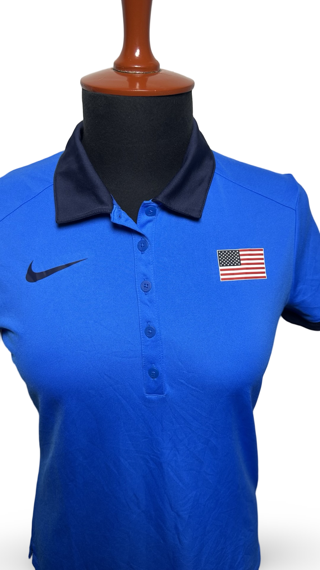 Nike Golf Team USA Golf Polo Shirt Dri Fit - Royal Blue