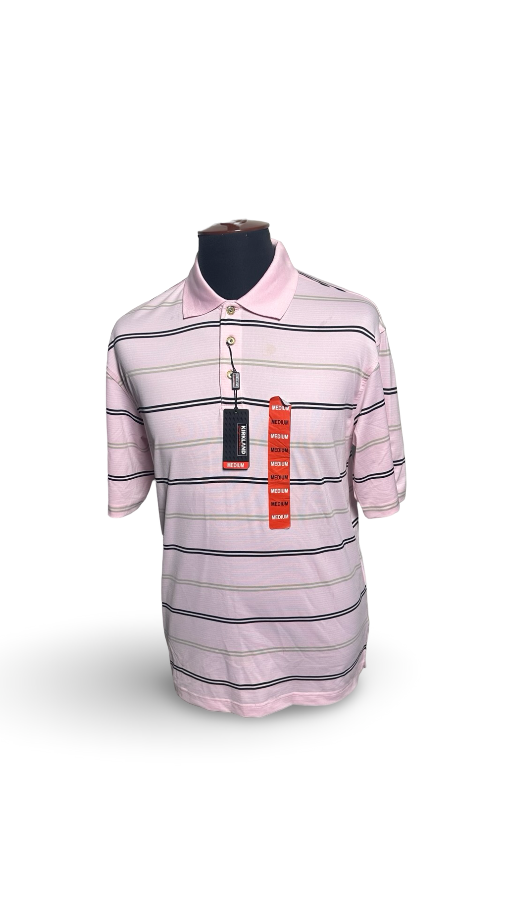 KIRKLAND SIGNATURE MENS PERFORMANCE 3 BUTTON POLO