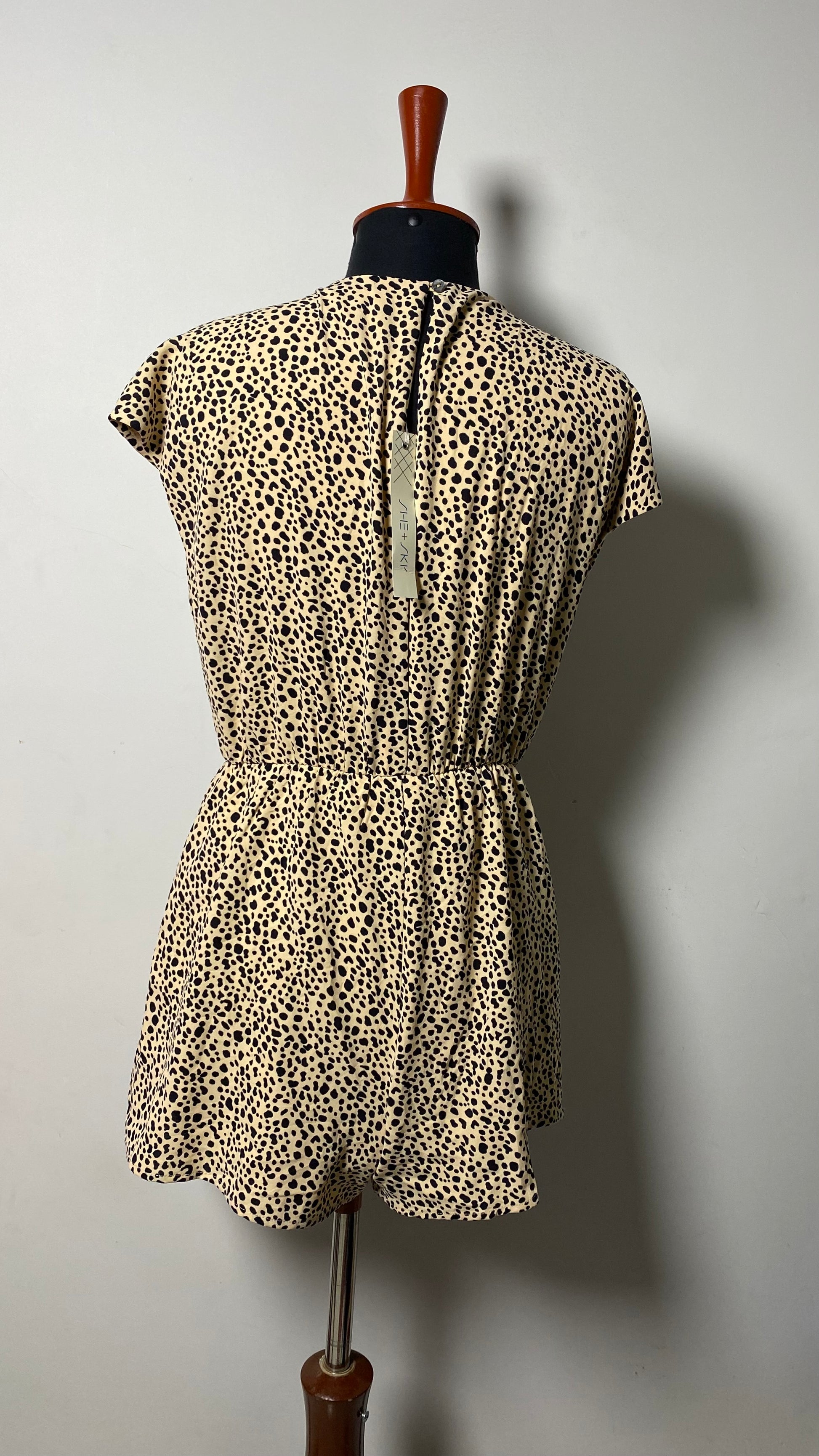 SHE & SKY WOMENS CHEETAH PRINT ROMPER