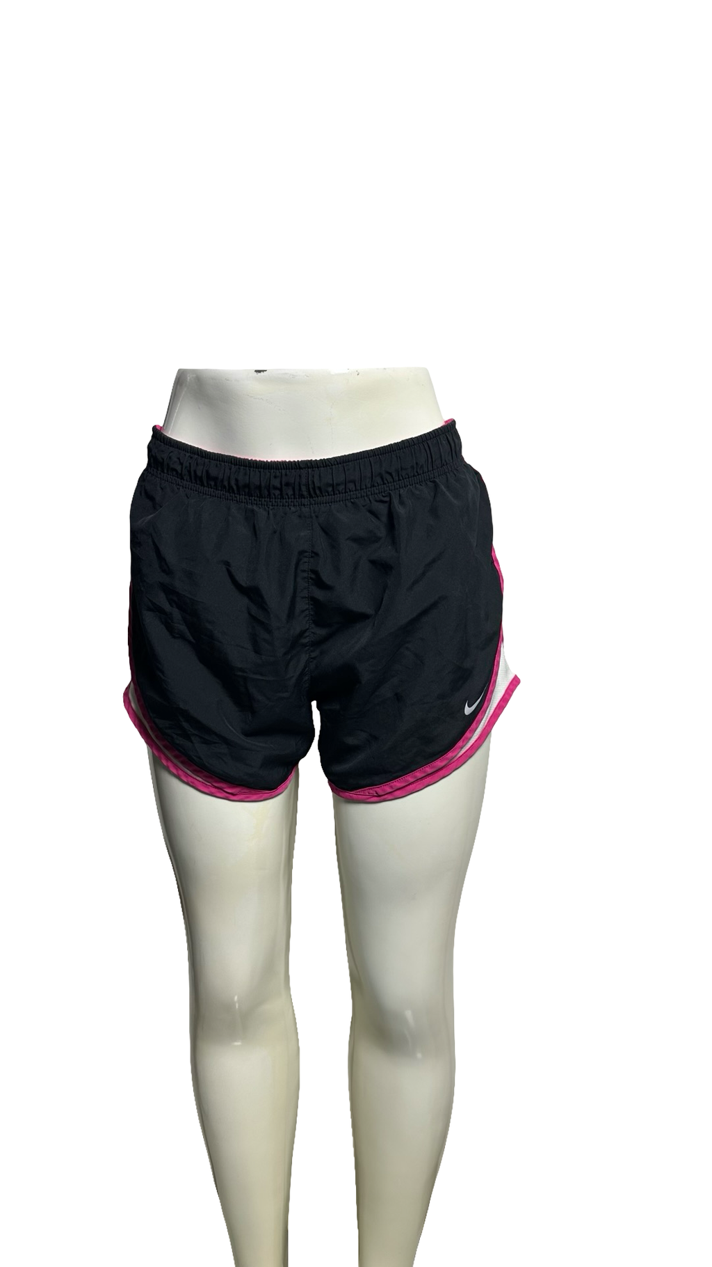 Nike Dri-Fit Women's Black And Pink Elastic Waist Gym Shorts Size Medium