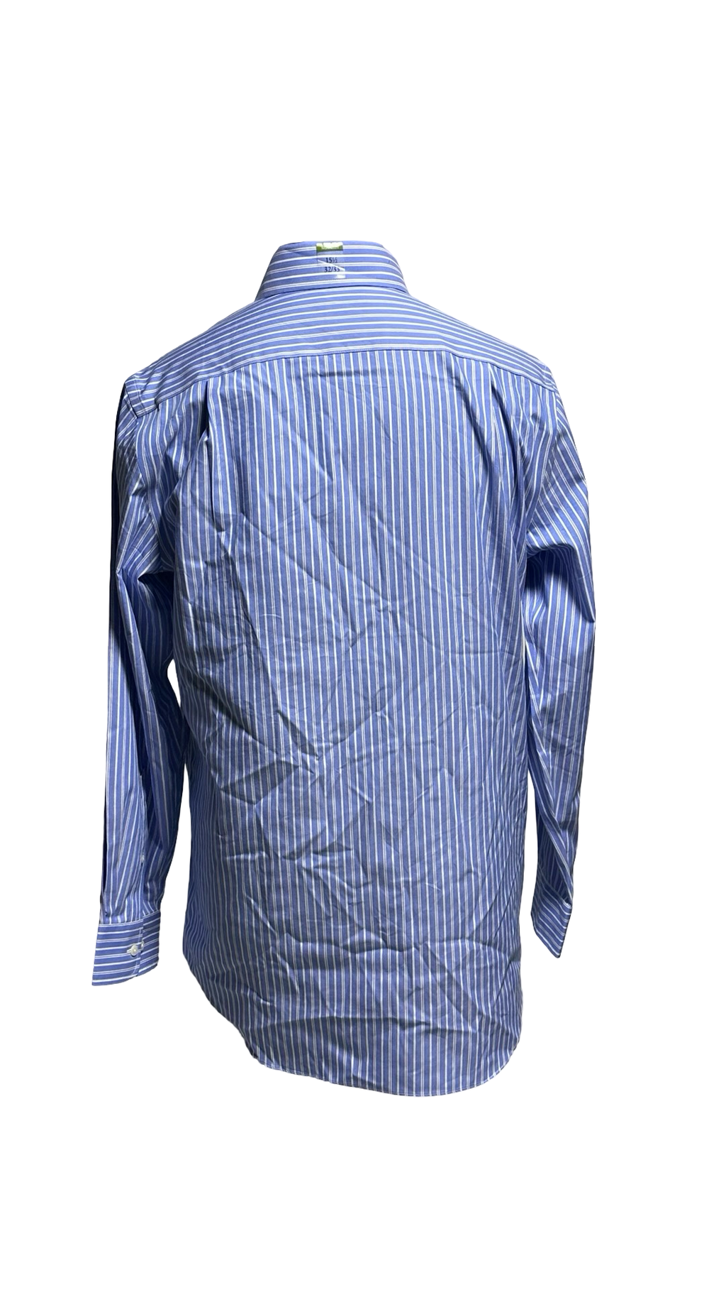 NWT Croft & Barrow Dress Shirt Men's 15.5 - 32/33 Blue w Stripes Cotton MSRP $60NWT