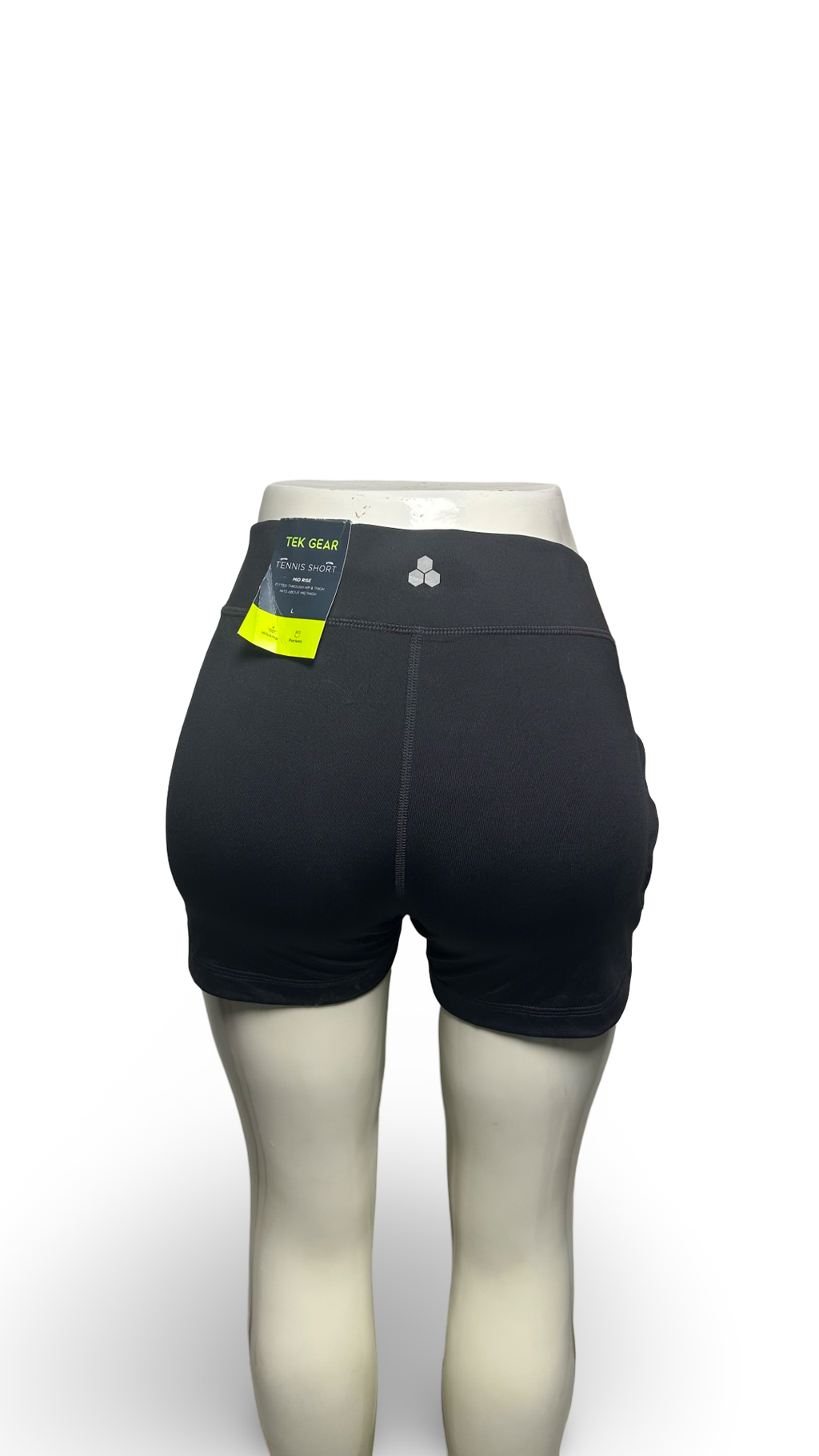 TEK Gear Women’s sports tennis short Mid-Rise black colour large size