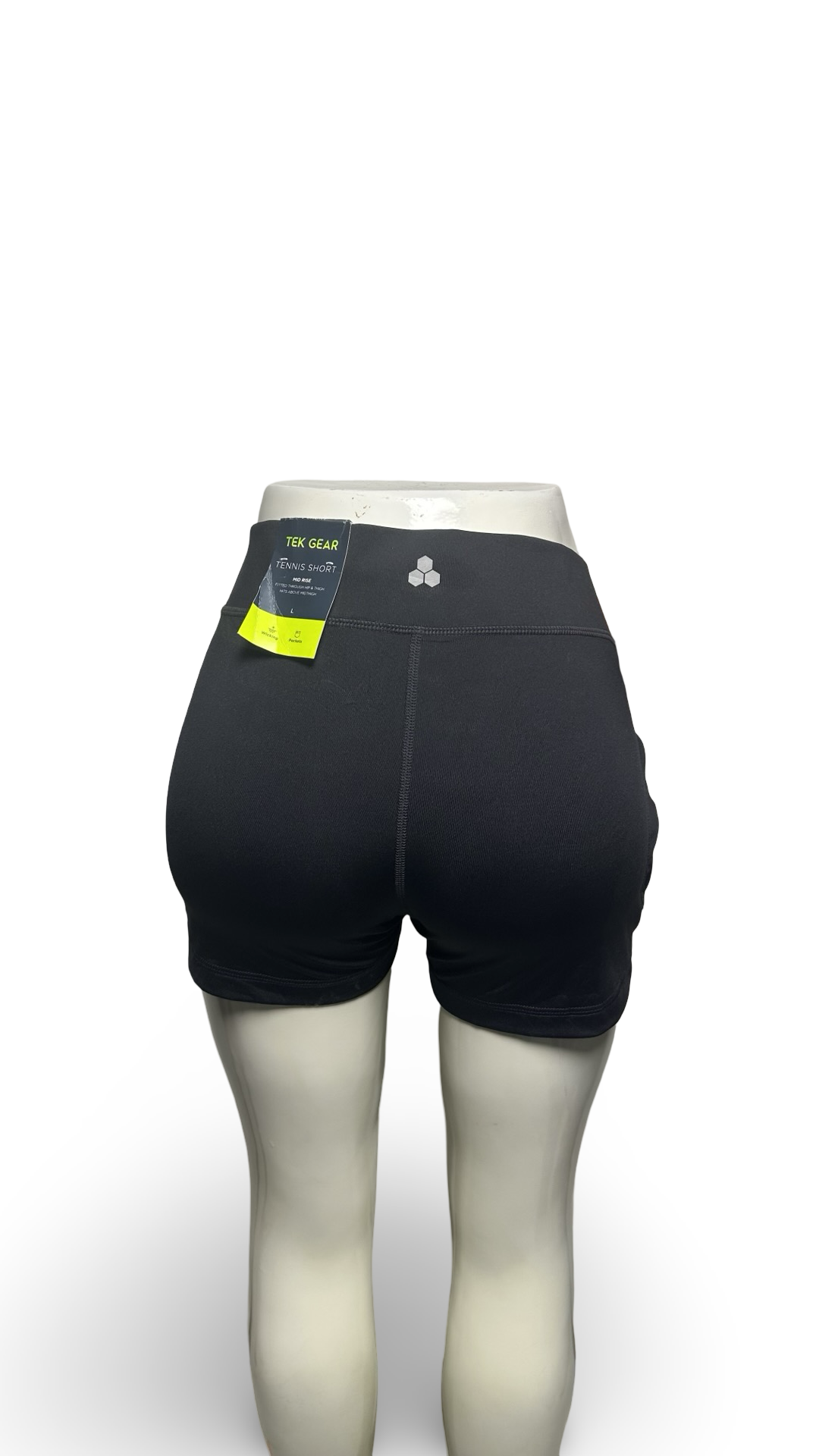 TEK Gear Women’s sports tennis short Mid-Rise black colour large size