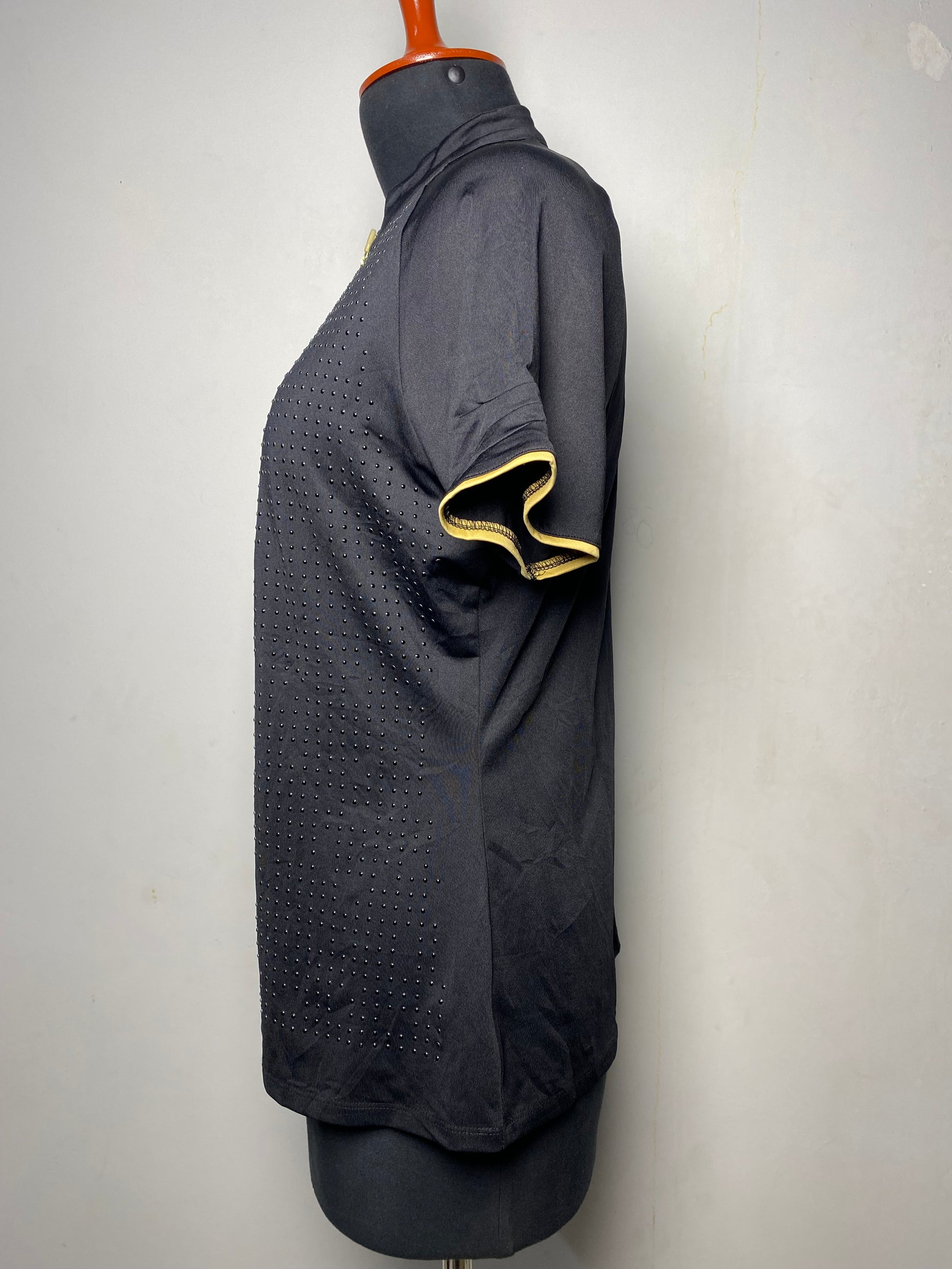 Nancy Lopez Polo Gold Black Polka Dot