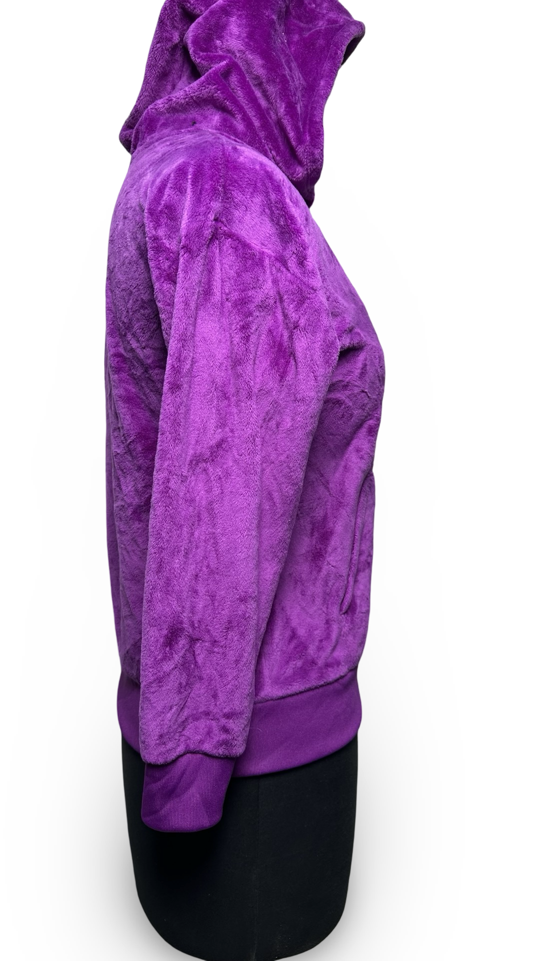 ADIDAS GIRL PURPLE PLUSH HOODIE