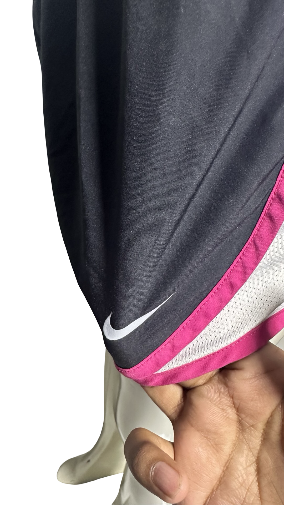 Nike Dri-Fit Women's Black And Pink Elastic Waist Gym Shorts Size Medium