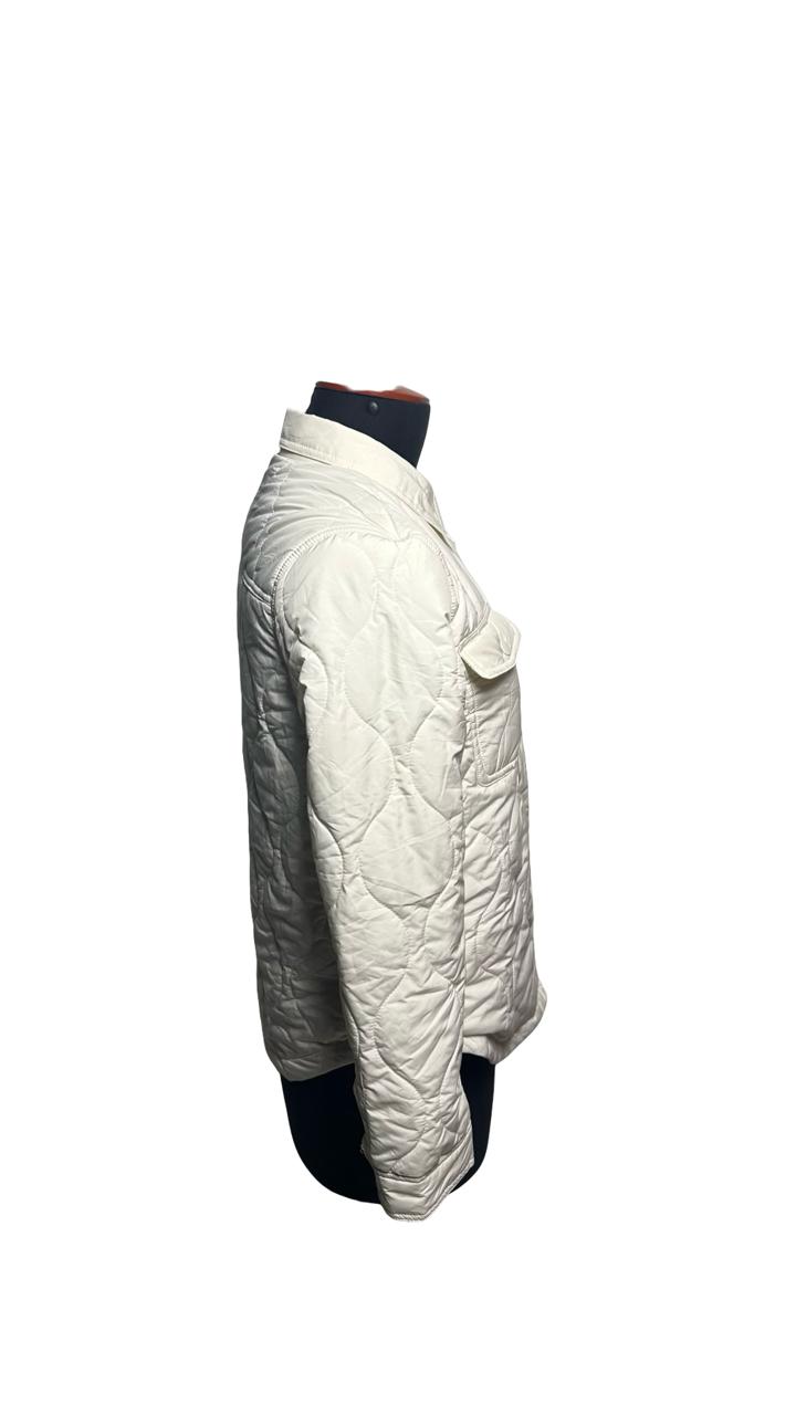NWT women's quilted long sleeve jacket Love Tree Size M green moss color