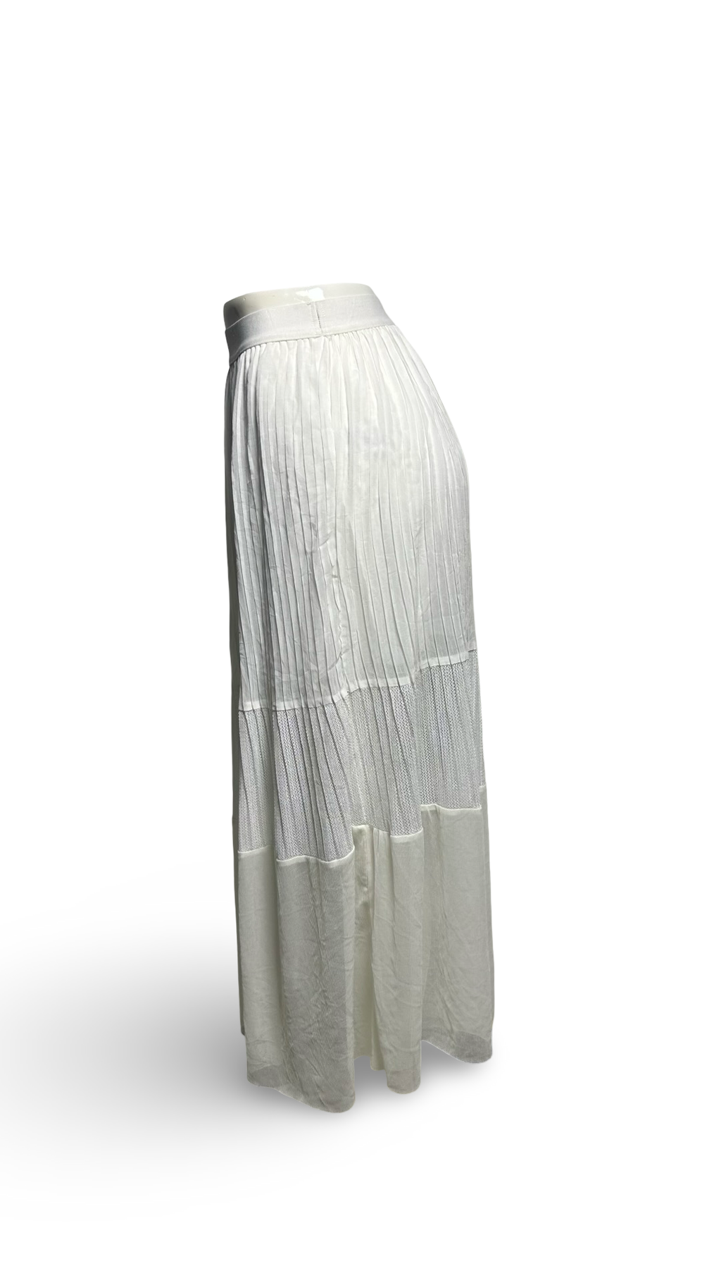 LUCKY PARIS WOMENS MAXI SKIRT WHITE