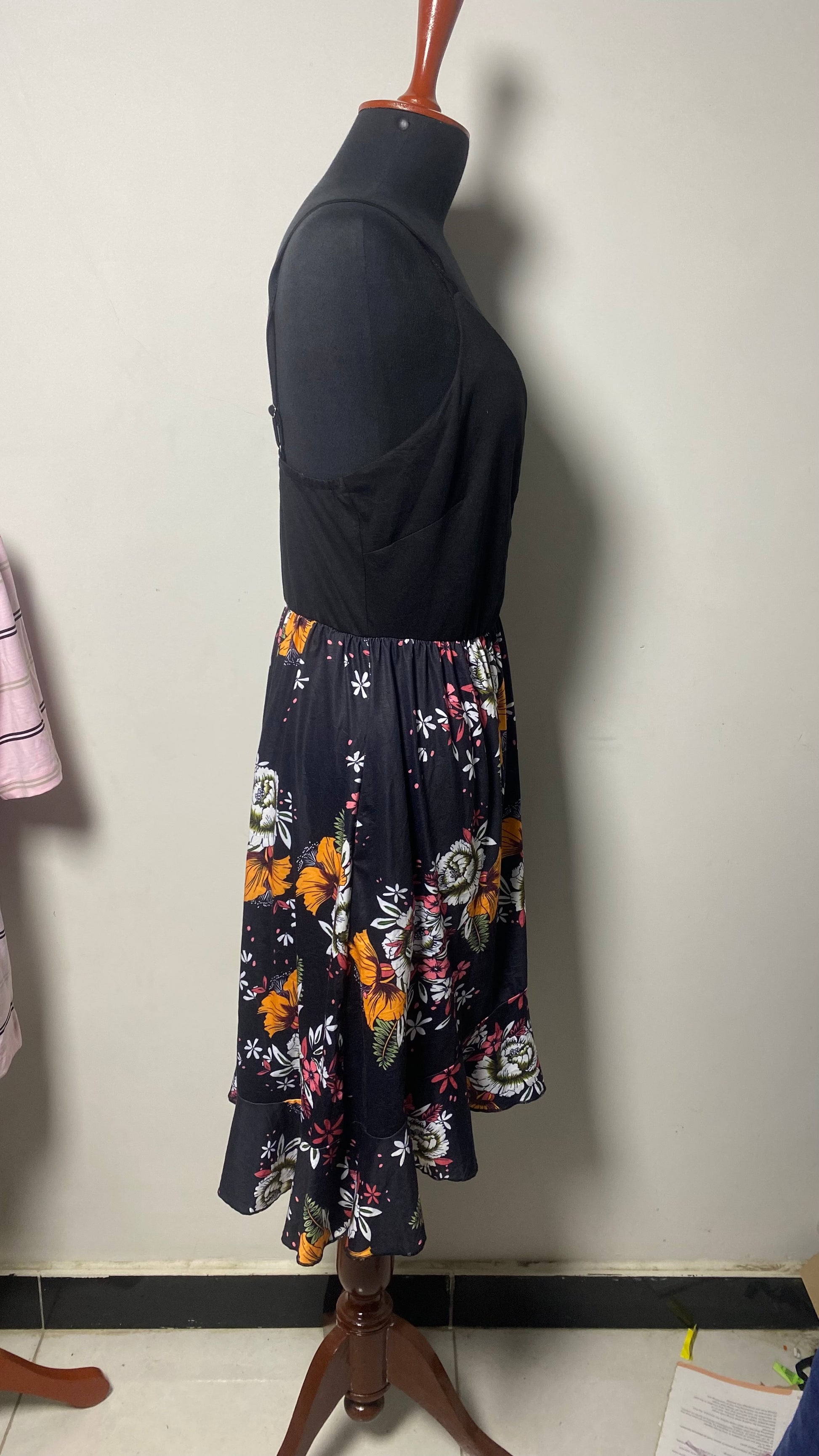 IHOT WOMENS FLORAL FLARED DRESS