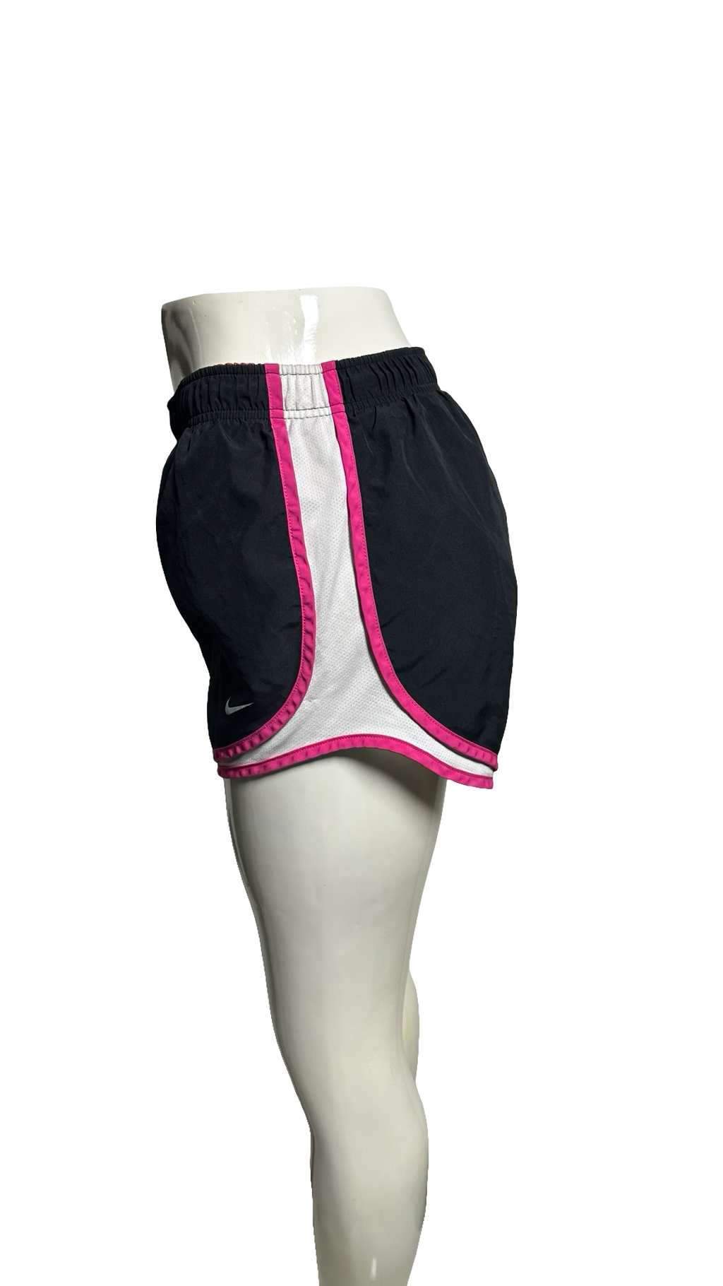 Nike Dri-Fit Women's Black And Pink Elastic Waist Gym Shorts Size Medium