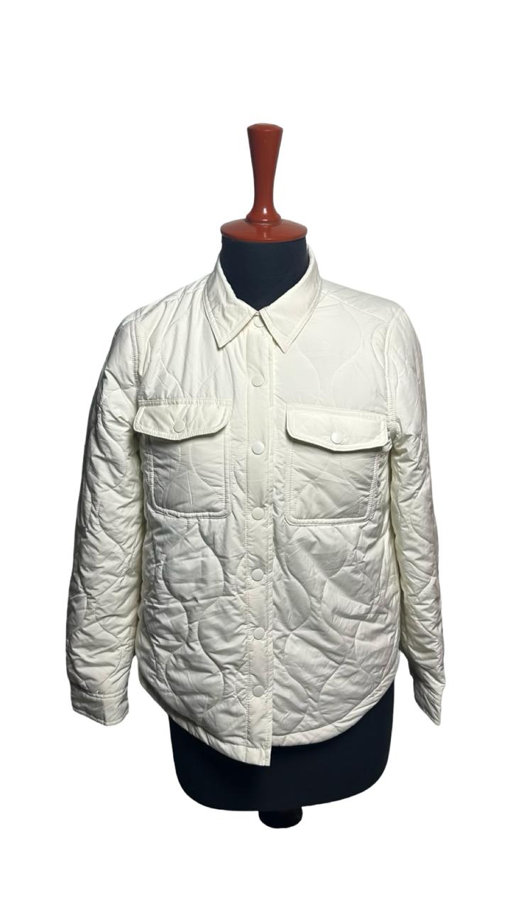 NWT women's quilted long sleeve jacket Love Tree Size M green moss color