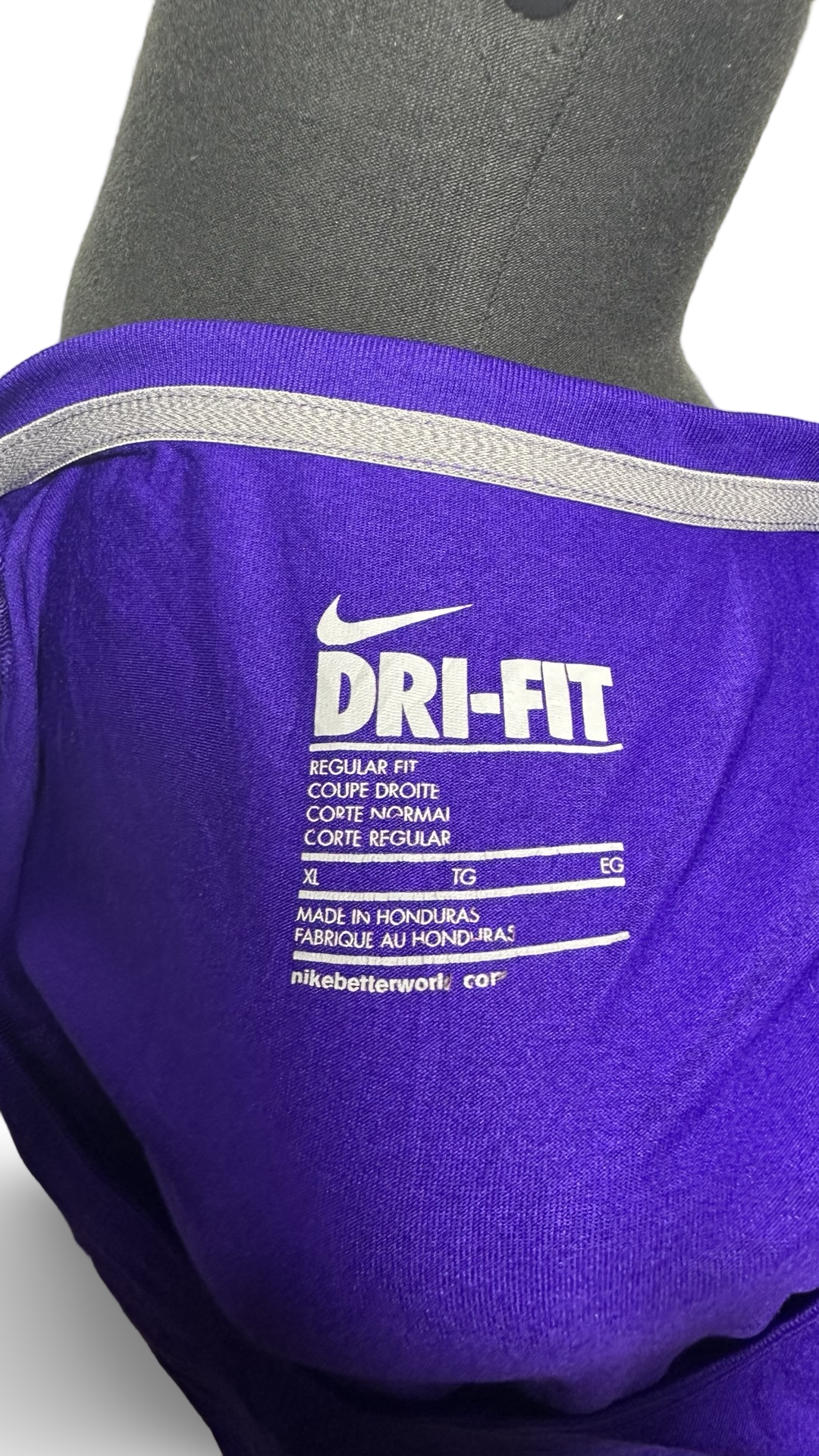 NIKE WOMENS DRI FIT T-SHIRT PURPLE