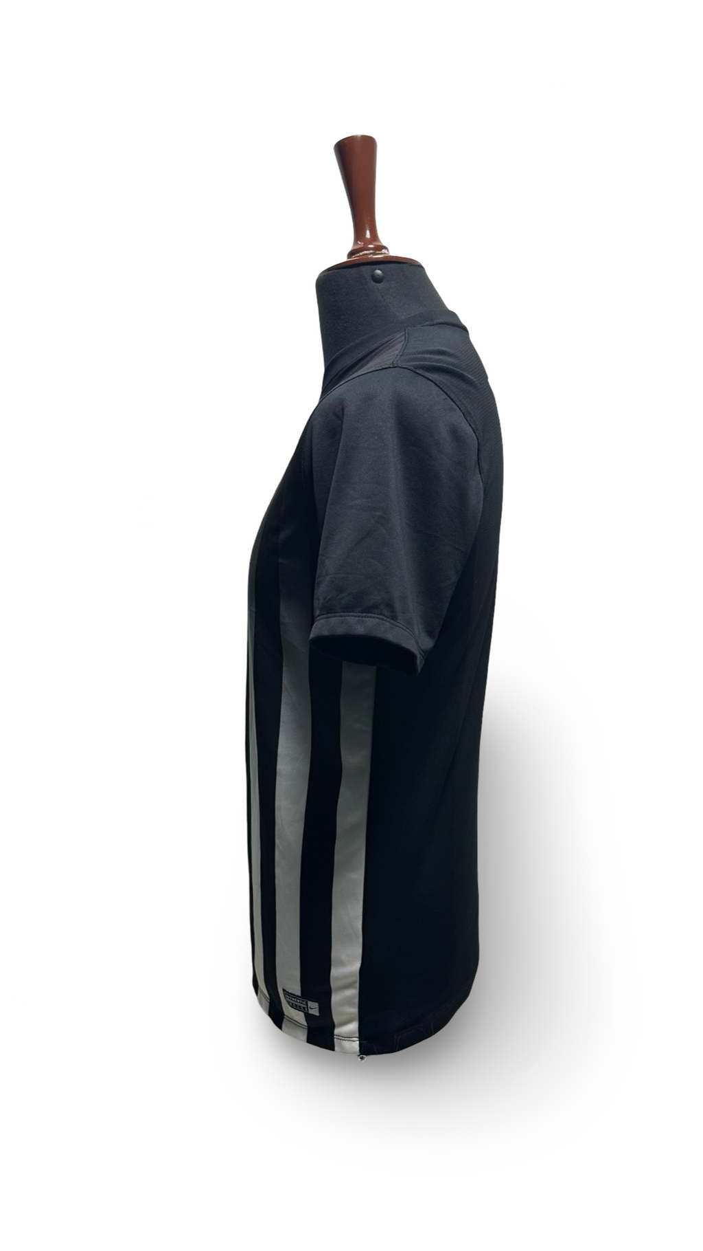 Nike Dri-fit soccer shirt men sz M black/white 820700-010 v-neck vertical stripe