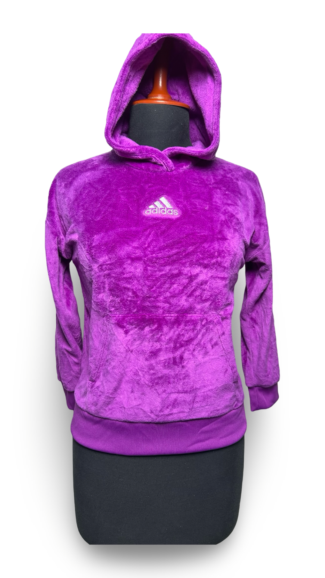 ADIDAS GIRL PURPLE PLUSH HOODIE