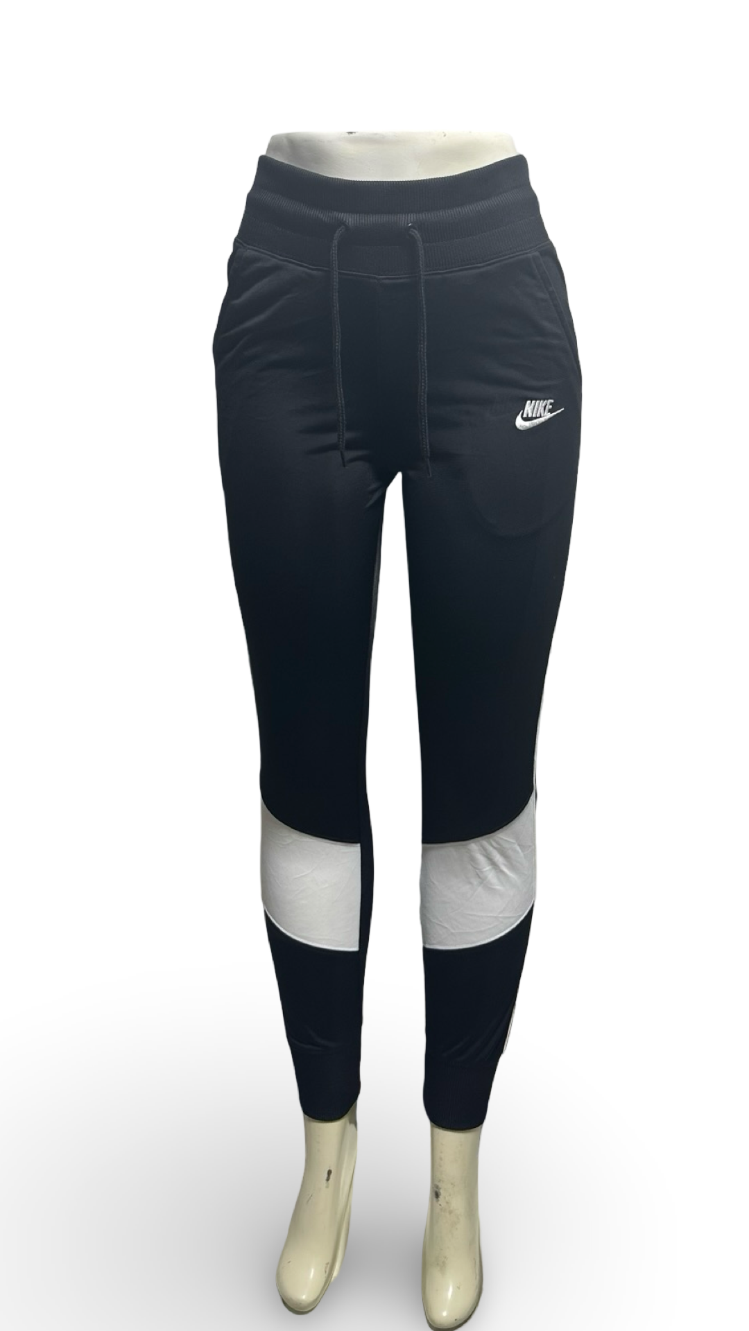 Nike Sportwear Heritage Track Pant Womens Black White Xs