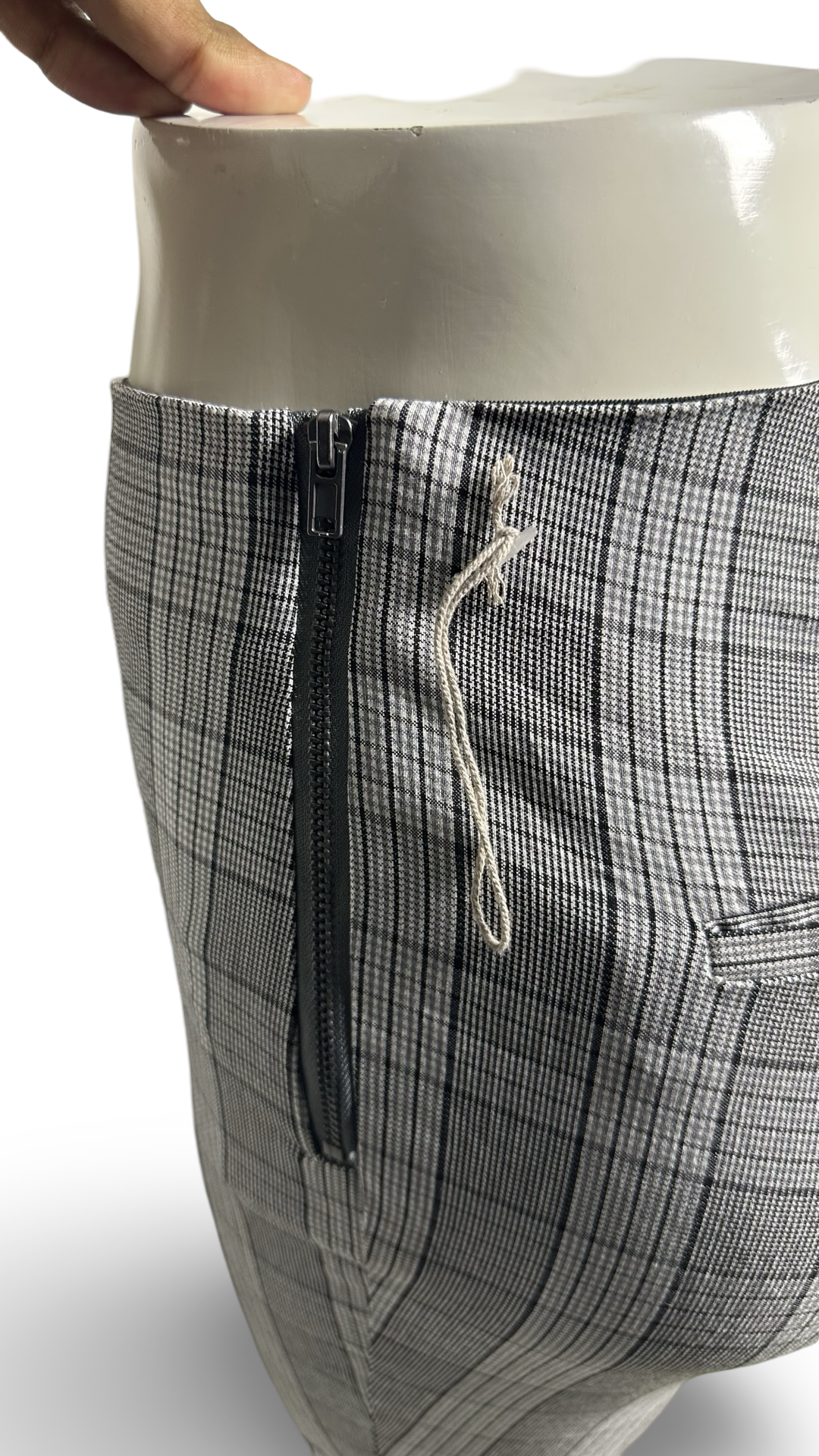 High-Rise Skinny Ankle Pants - A New Day Gray Plaid Women's Size 2R stretch