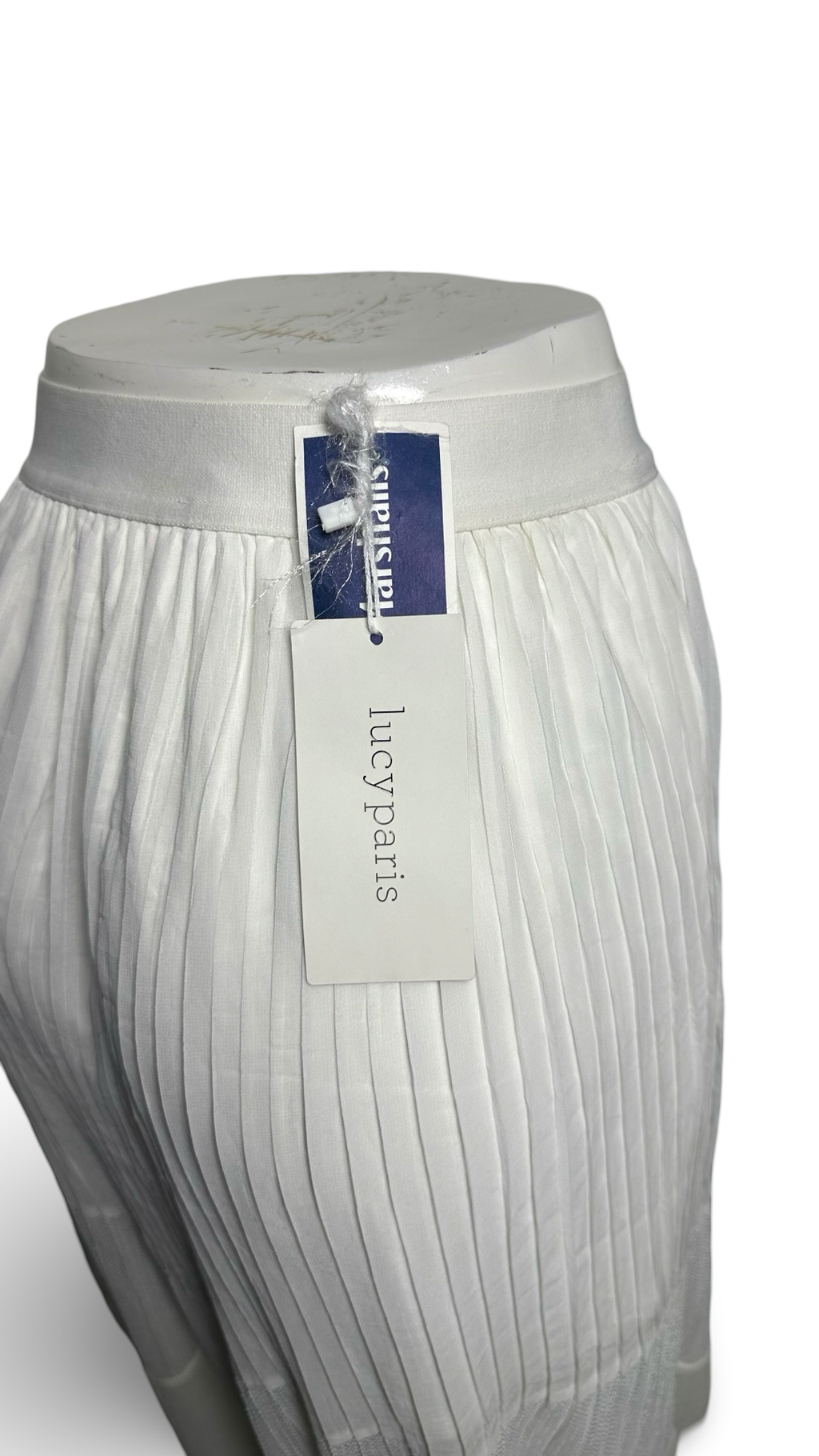 LUCKY PARIS WOMENS MAXI SKIRT WHITE