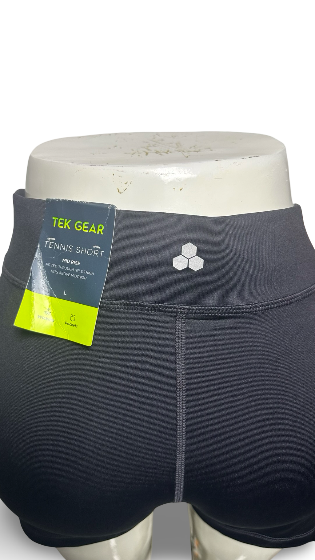 TEK Gear Women’s sports tennis short Mid-Rise black colour large size