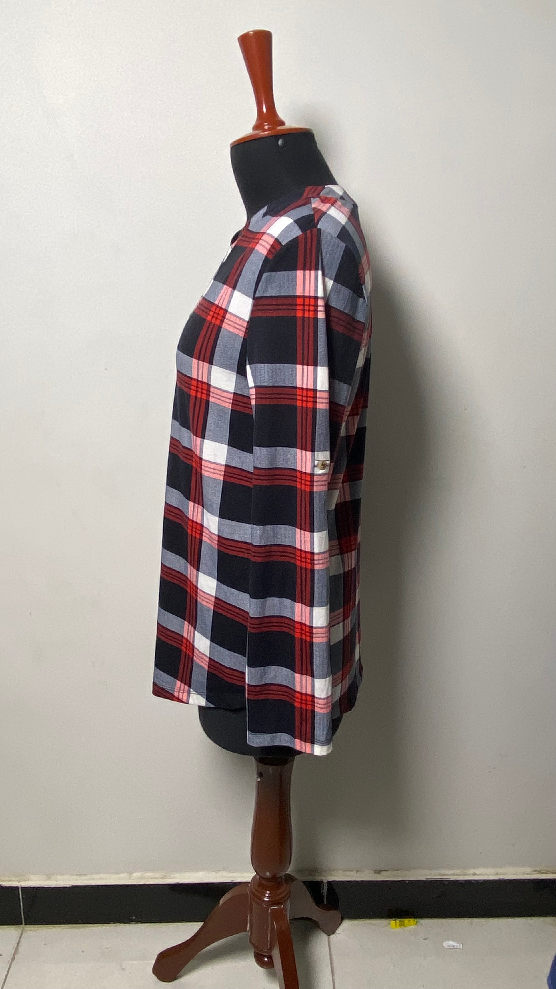 DOKOTOO WOMENS CHECKERED TOP