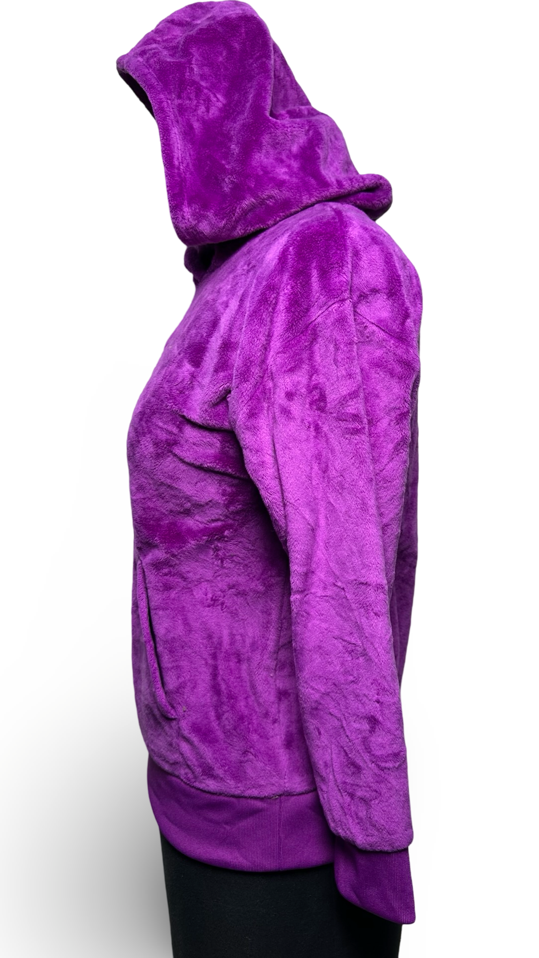 ADIDAS GIRL PURPLE PLUSH HOODIE