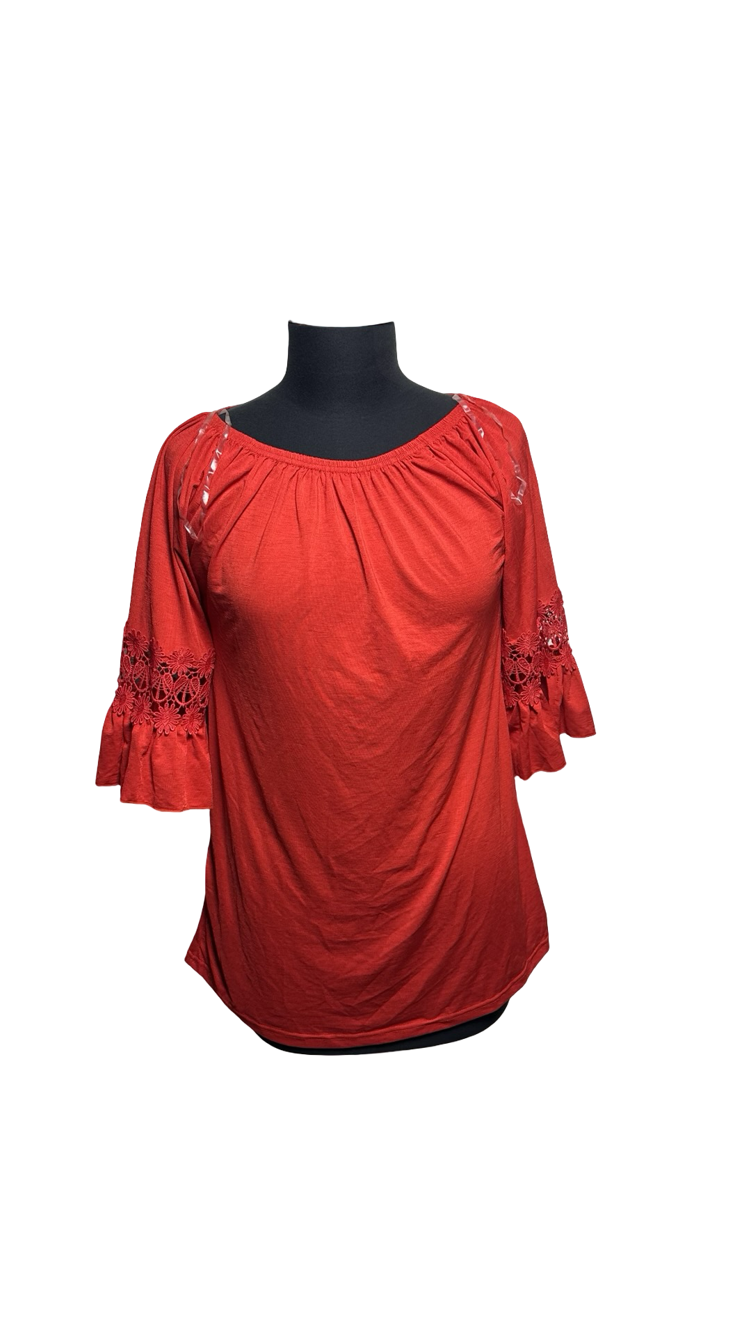 WIN WIN WOMENS RED BLOUSE NEW WITH TAGS