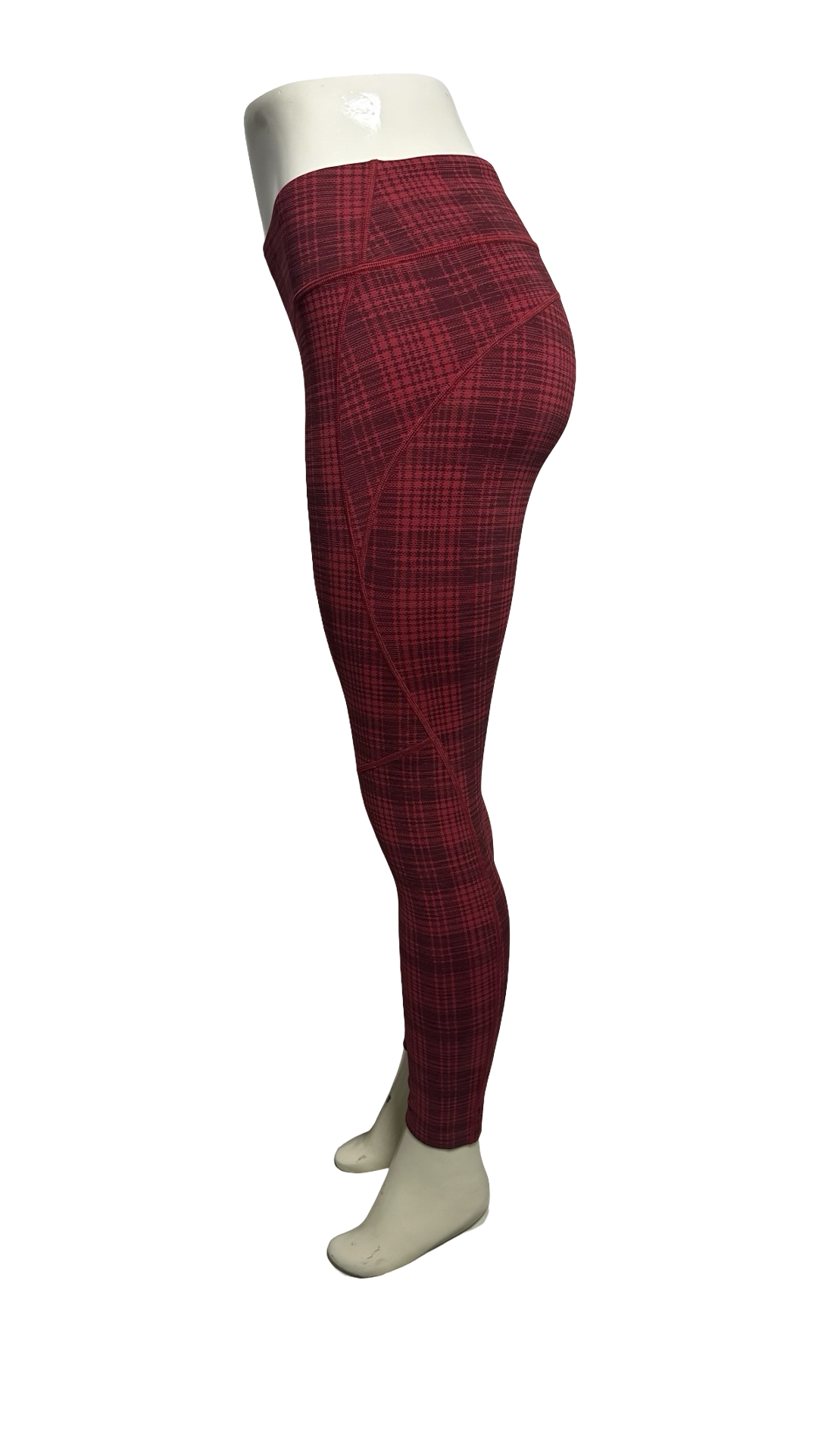Outdoor Voices Women’s checked pattern Nylon Leggings/ tights Red colour