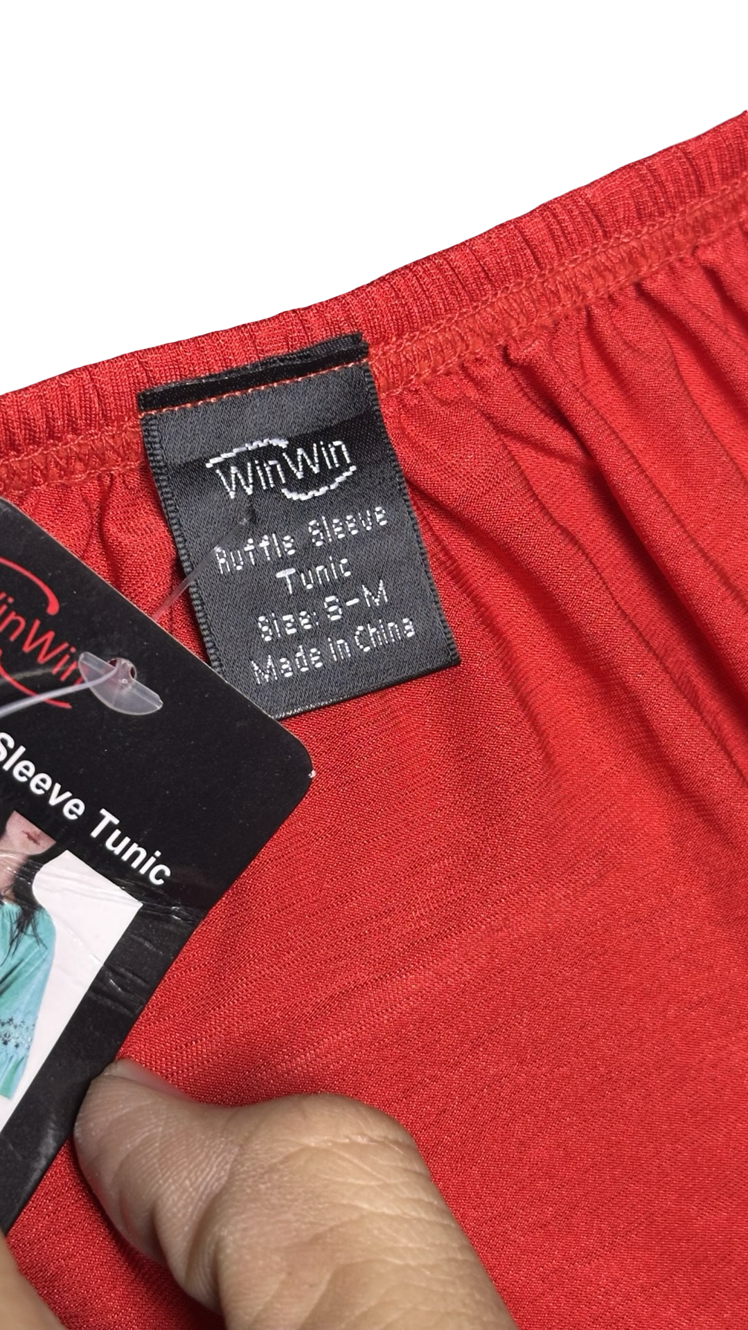 WIN WIN WOMENS RED BLOUSE NEW WITH TAGS