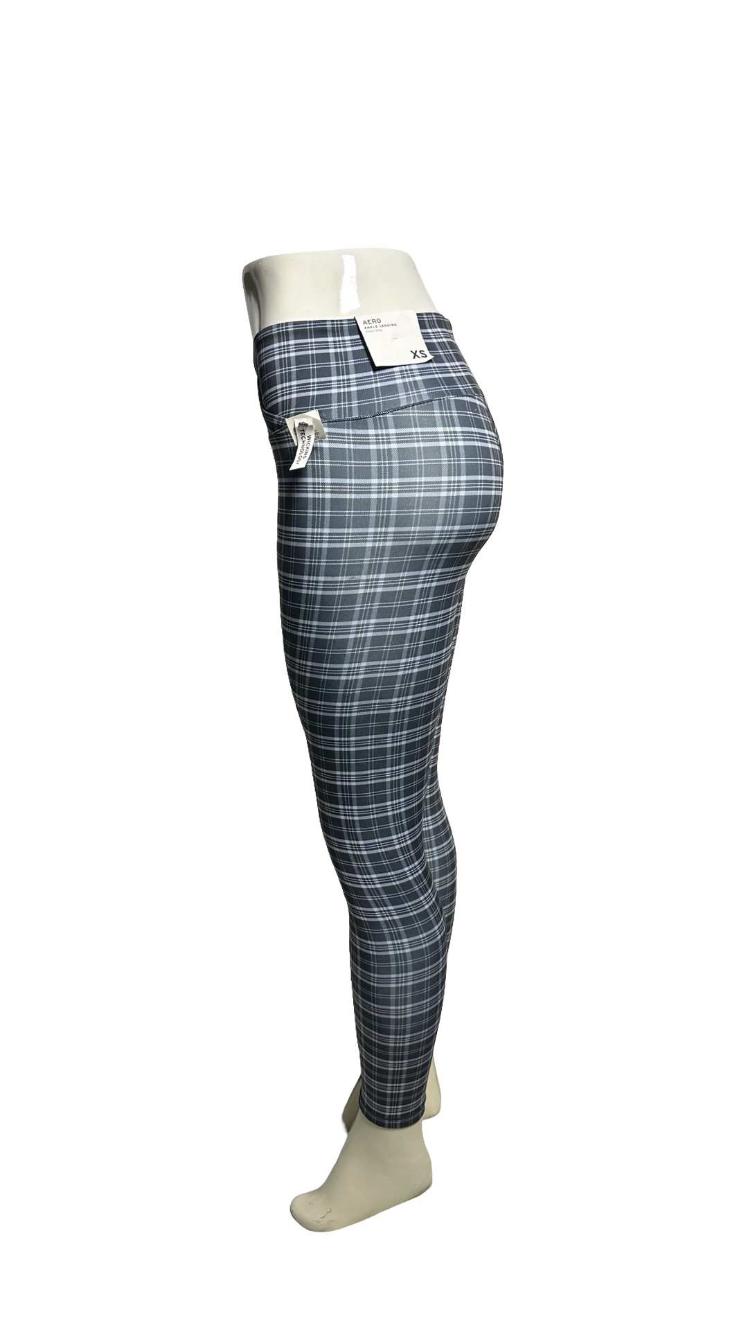 Plaid Flex Crossover High-Rise Leggings