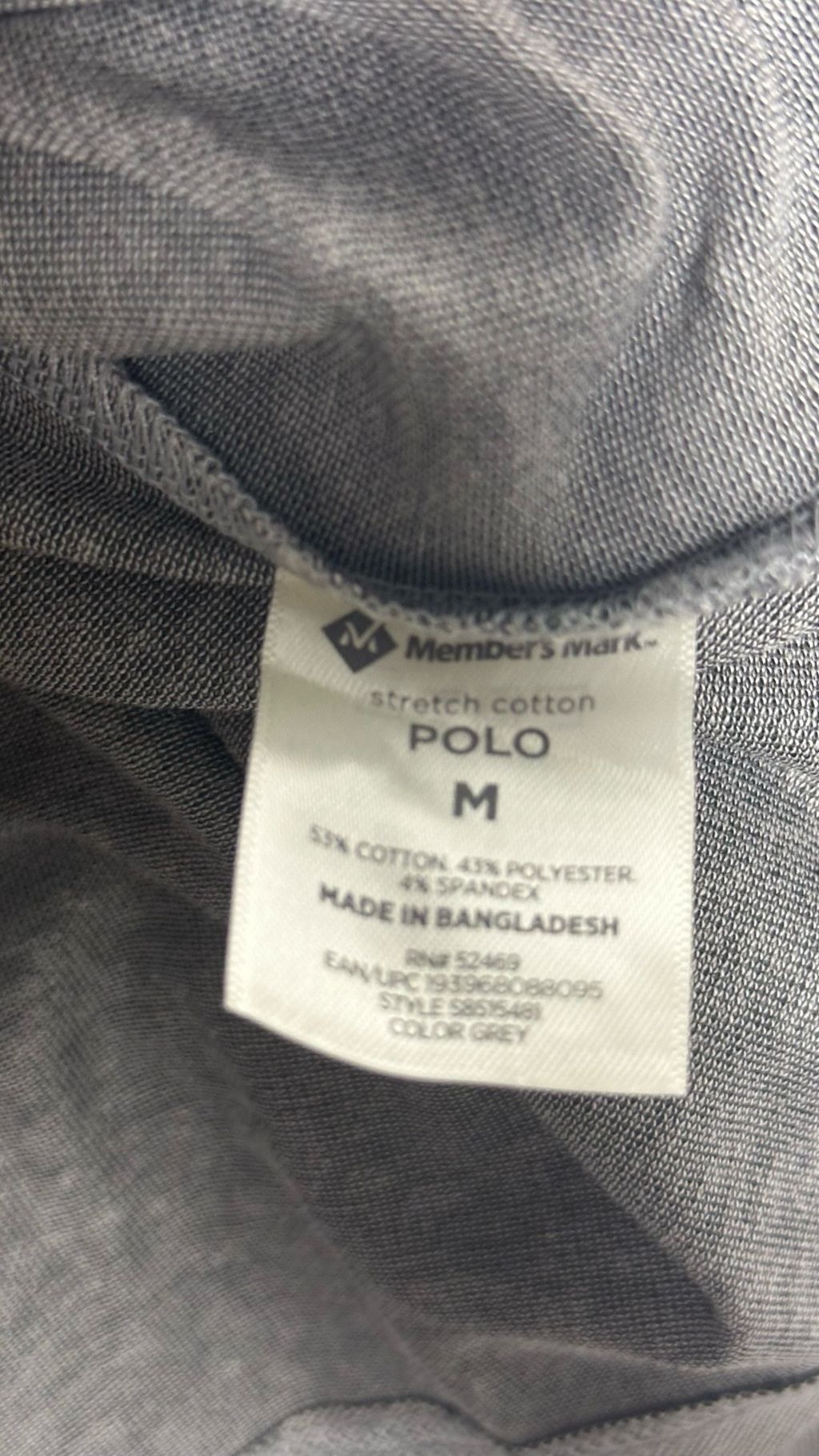 MEMBERS MARKS MENS CLASSIC POLO