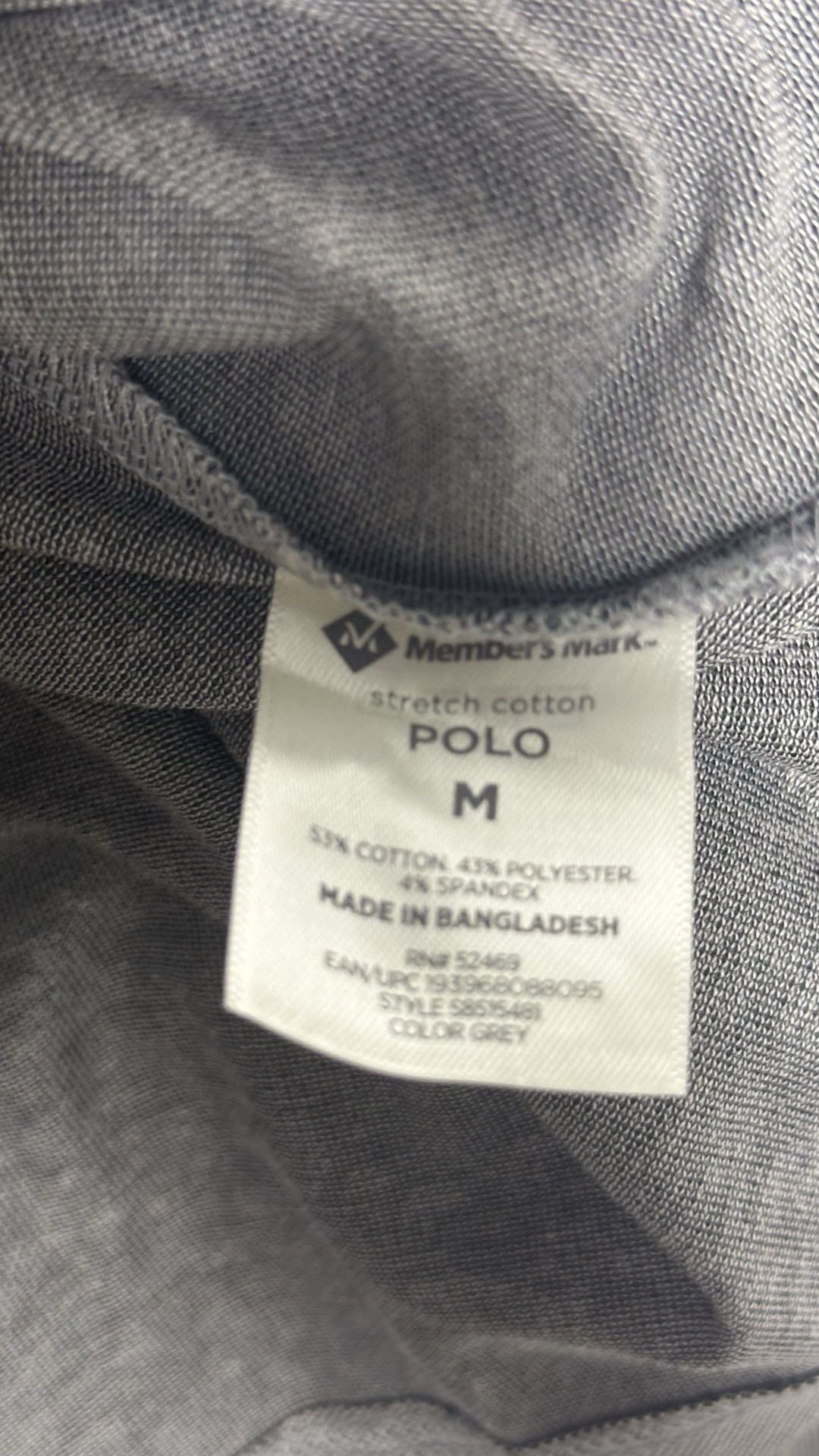 MEMBERS MARKS MENS CLASSIC POLO