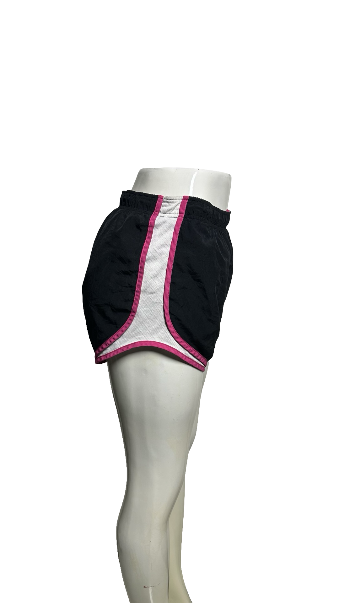 Nike Dri-Fit Women's Black And Pink Elastic Waist Gym Shorts Size Medium