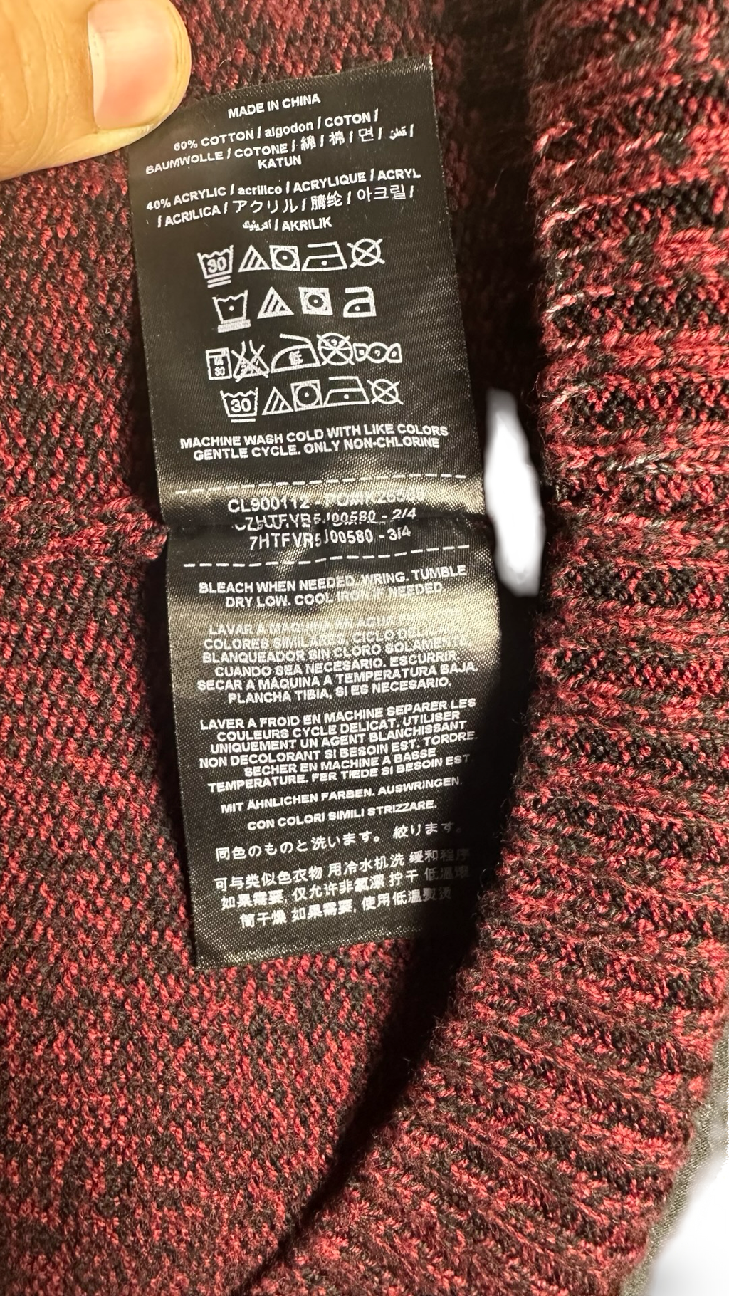GUESS MENS Herren Pullover strickware maroon size xl