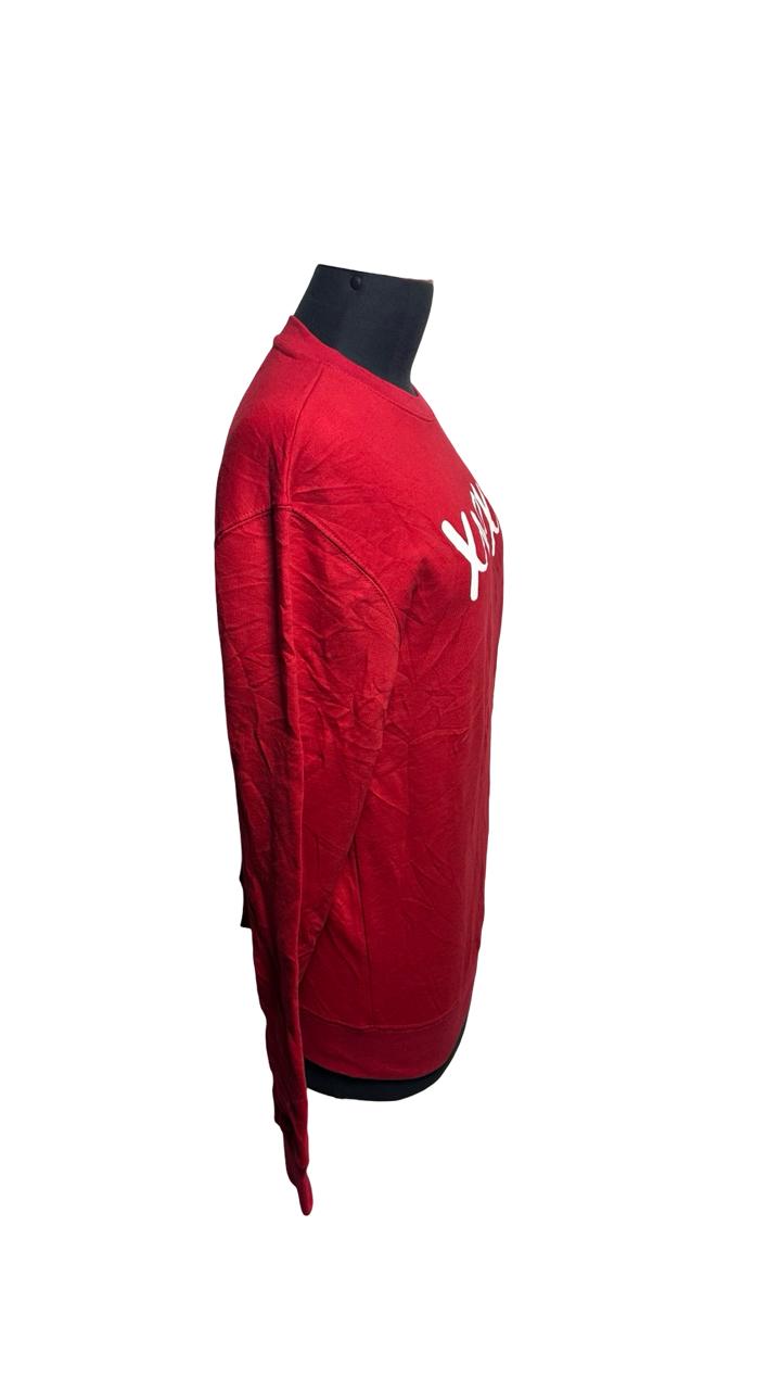 BASIC APPAREL CO XOXO PRINTED RED SWEATSHIRT FOR MENS