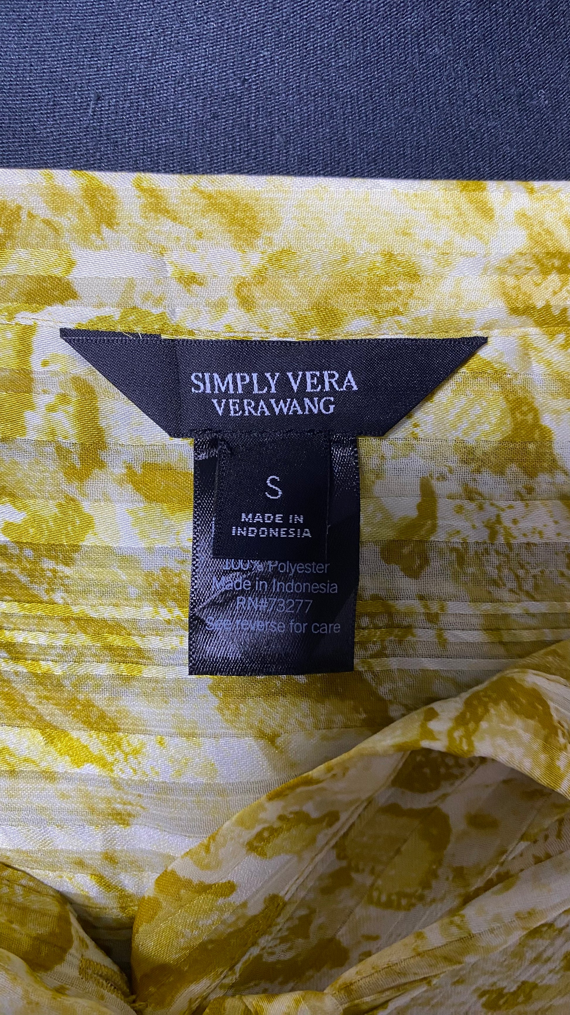 SIMPLY VERA WOMENS CHIFFON TIE UP BLOUSE