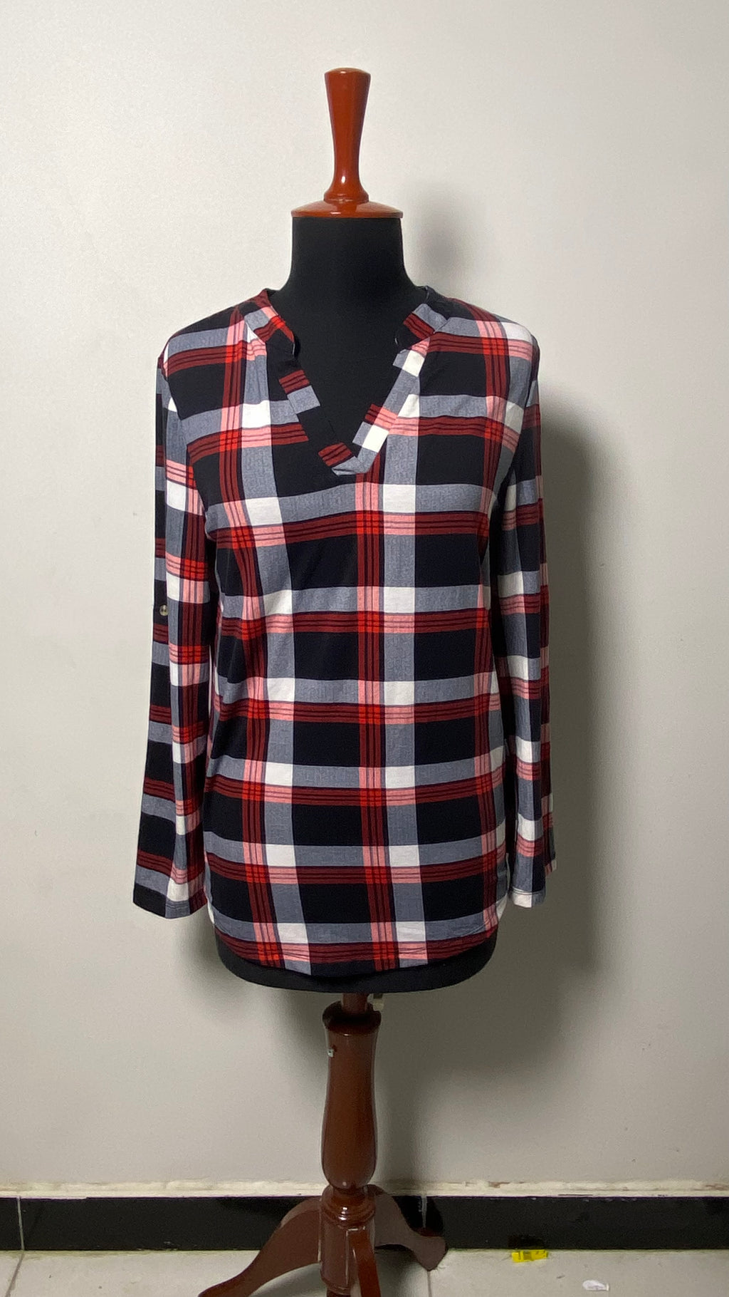 DOKOTOO WOMENS CHECKERED TOP