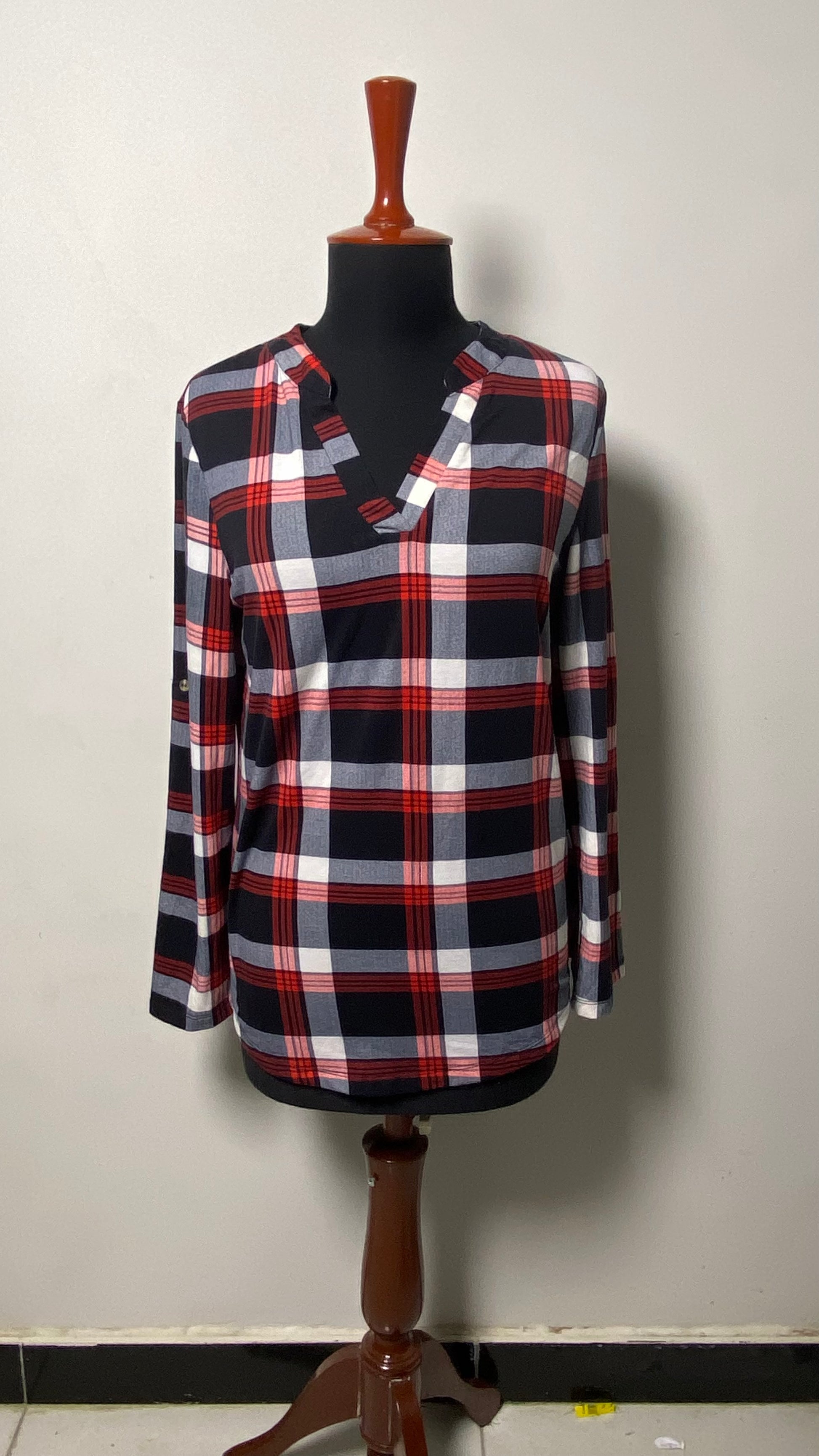 DOKOTOO WOMENS CHECKERED TOP