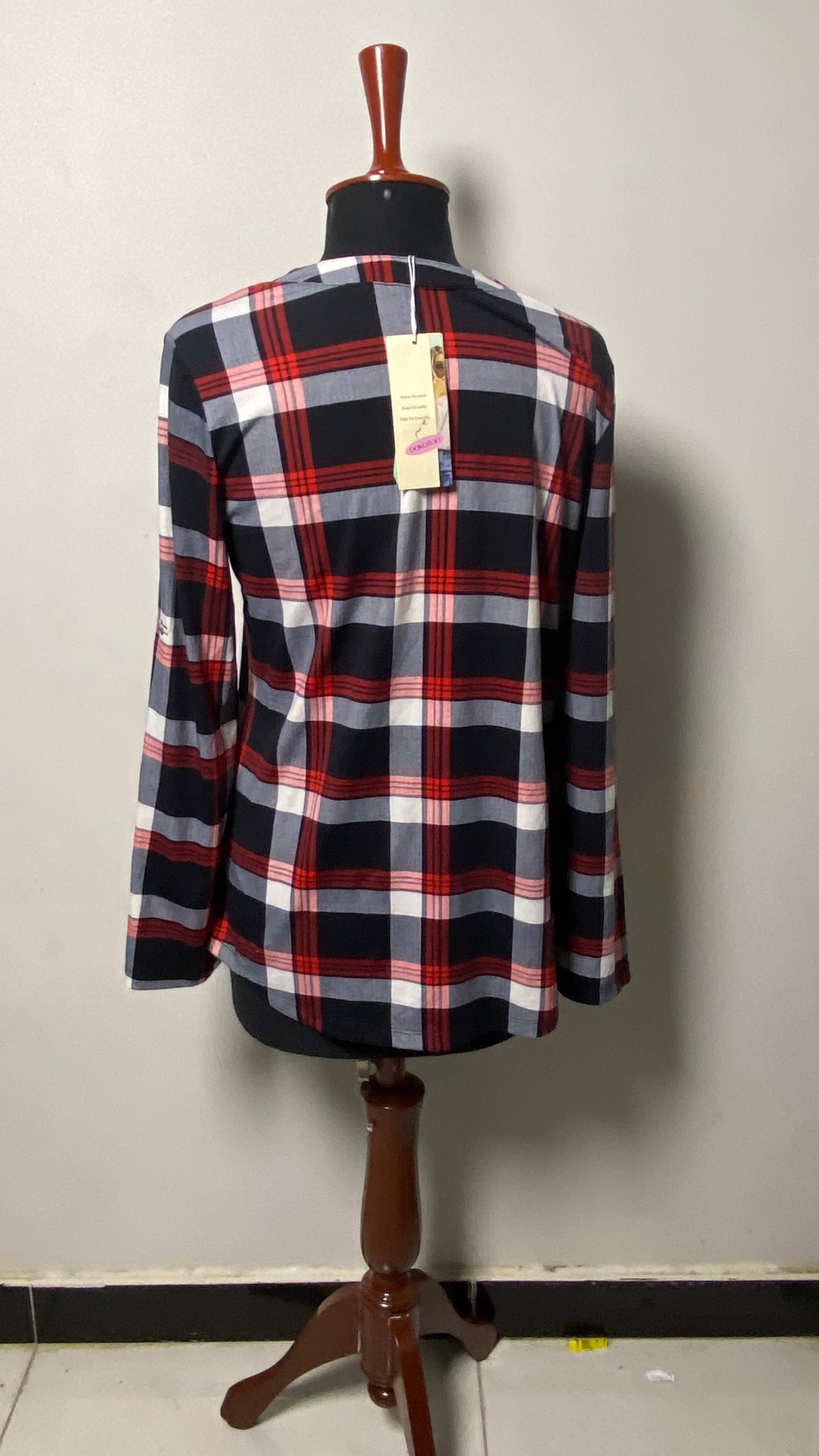 DOKOTOO WOMENS CHECKERED TOP