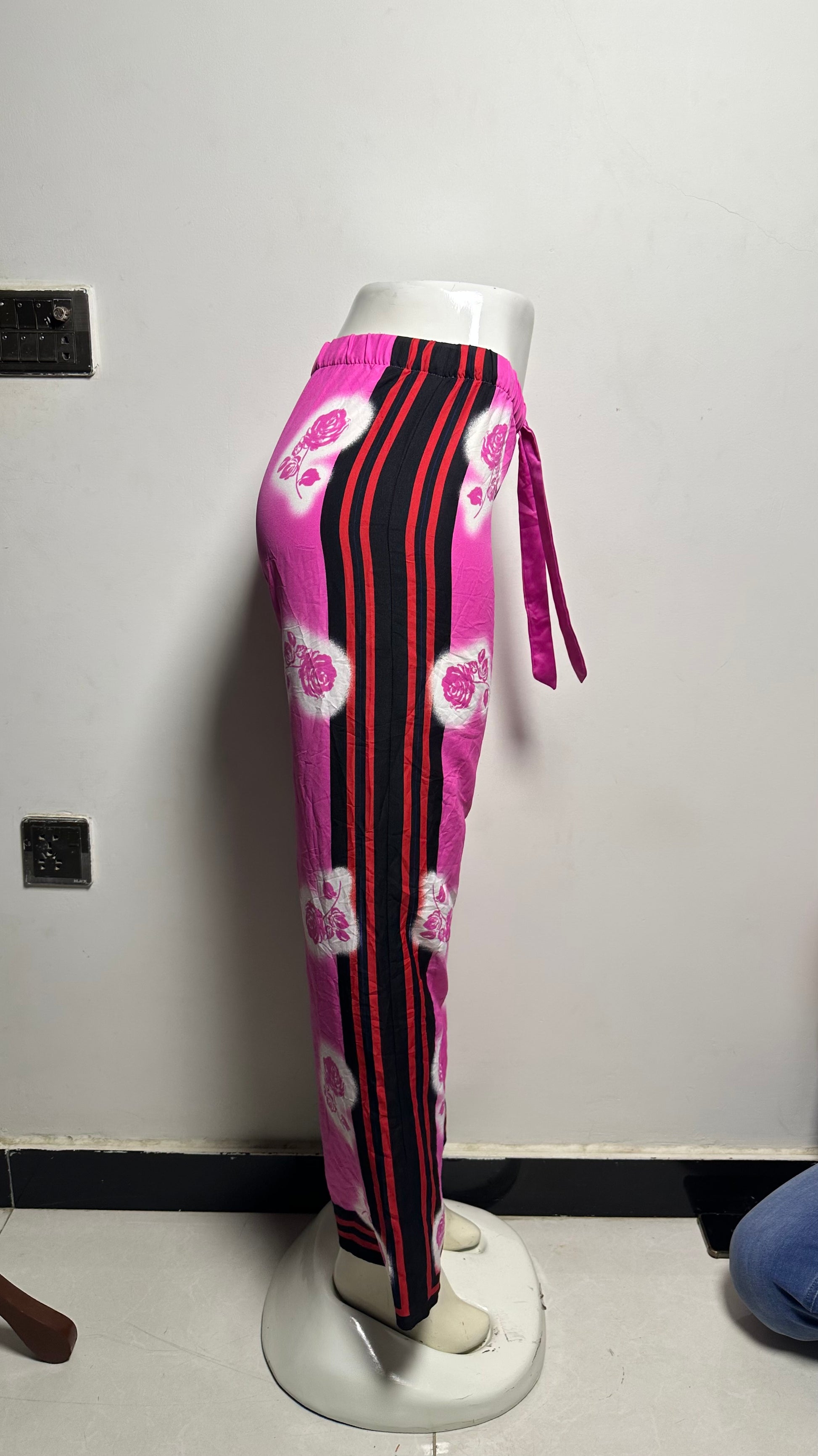 Victoria's Secret Satin Pajama Lounge Pink Rose PJ Sleep Pants Size XSmall