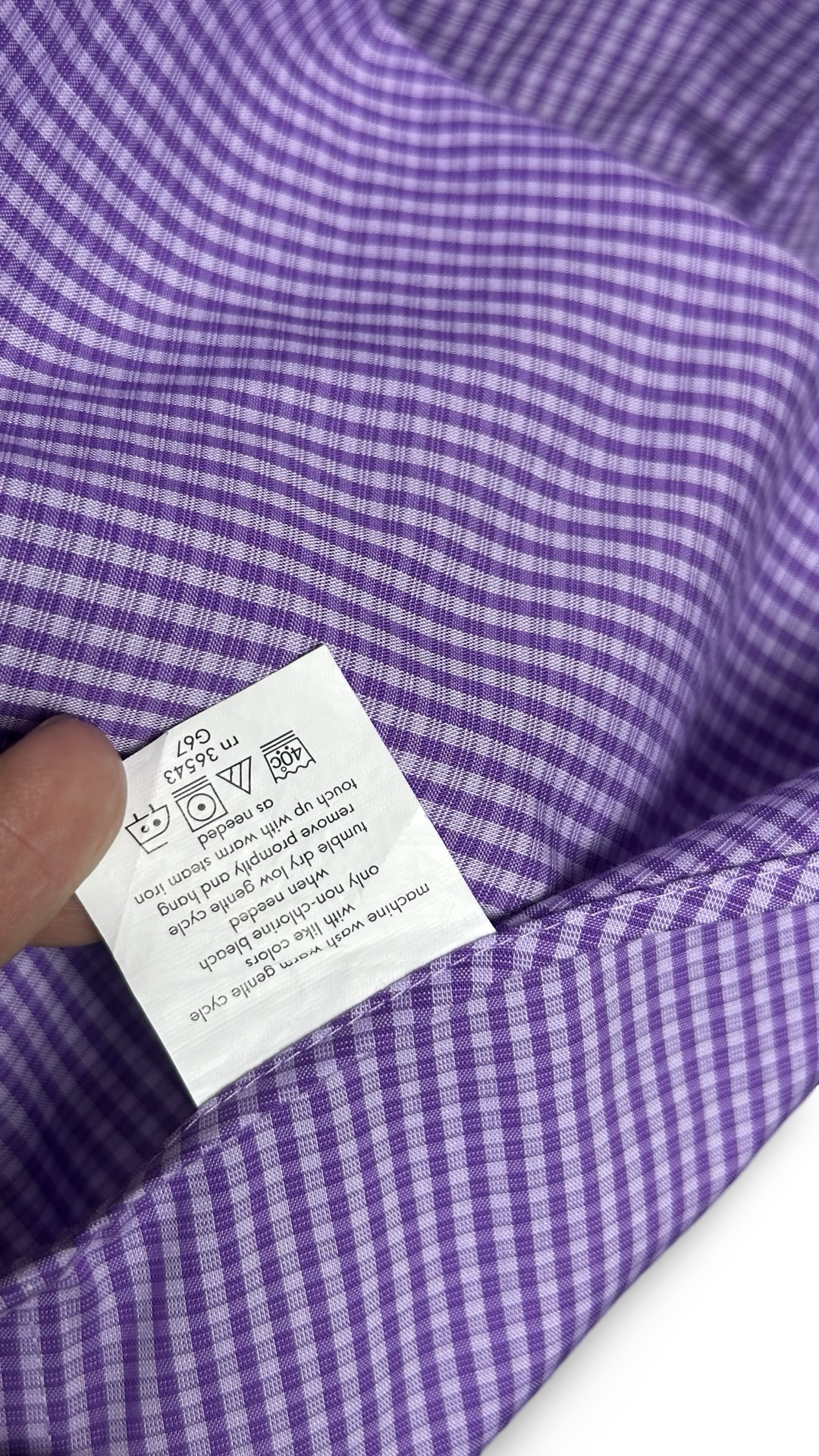 Calvin Klein Mens checkered Shirt light purple