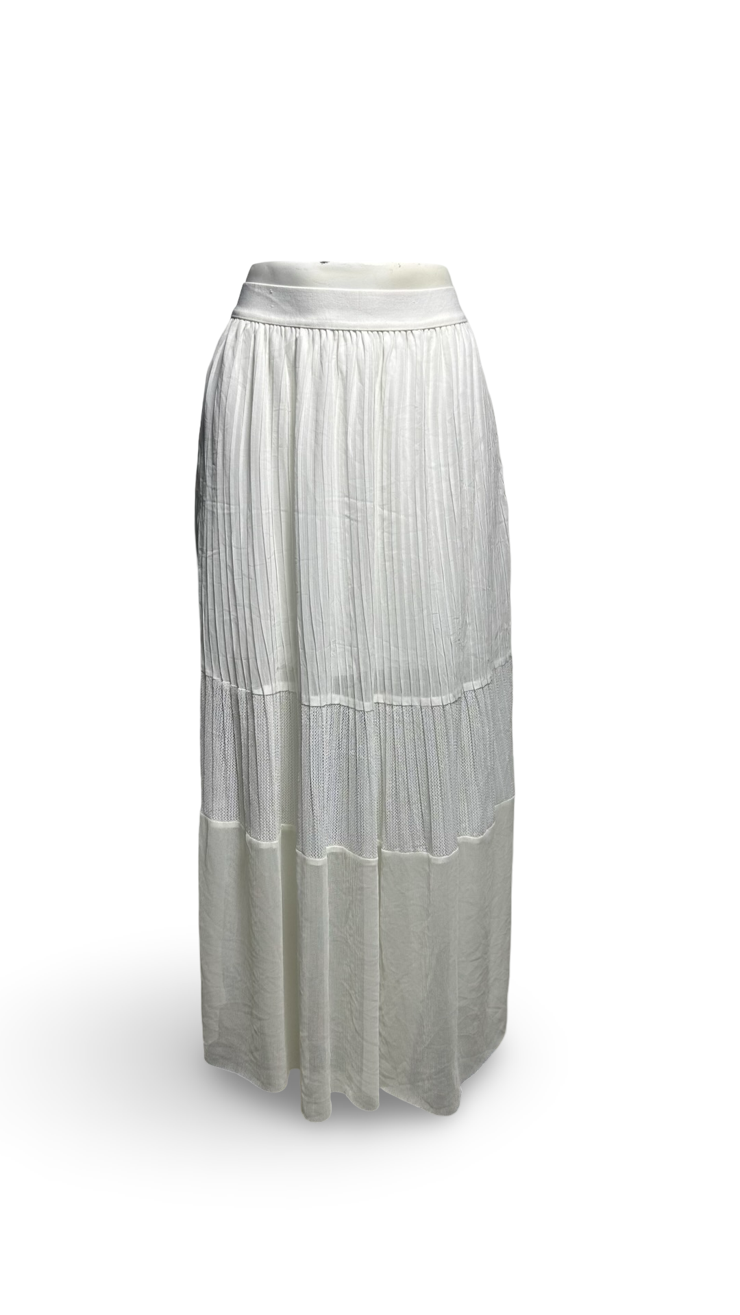 LUCKY PARIS WOMENS MAXI SKIRT WHITE