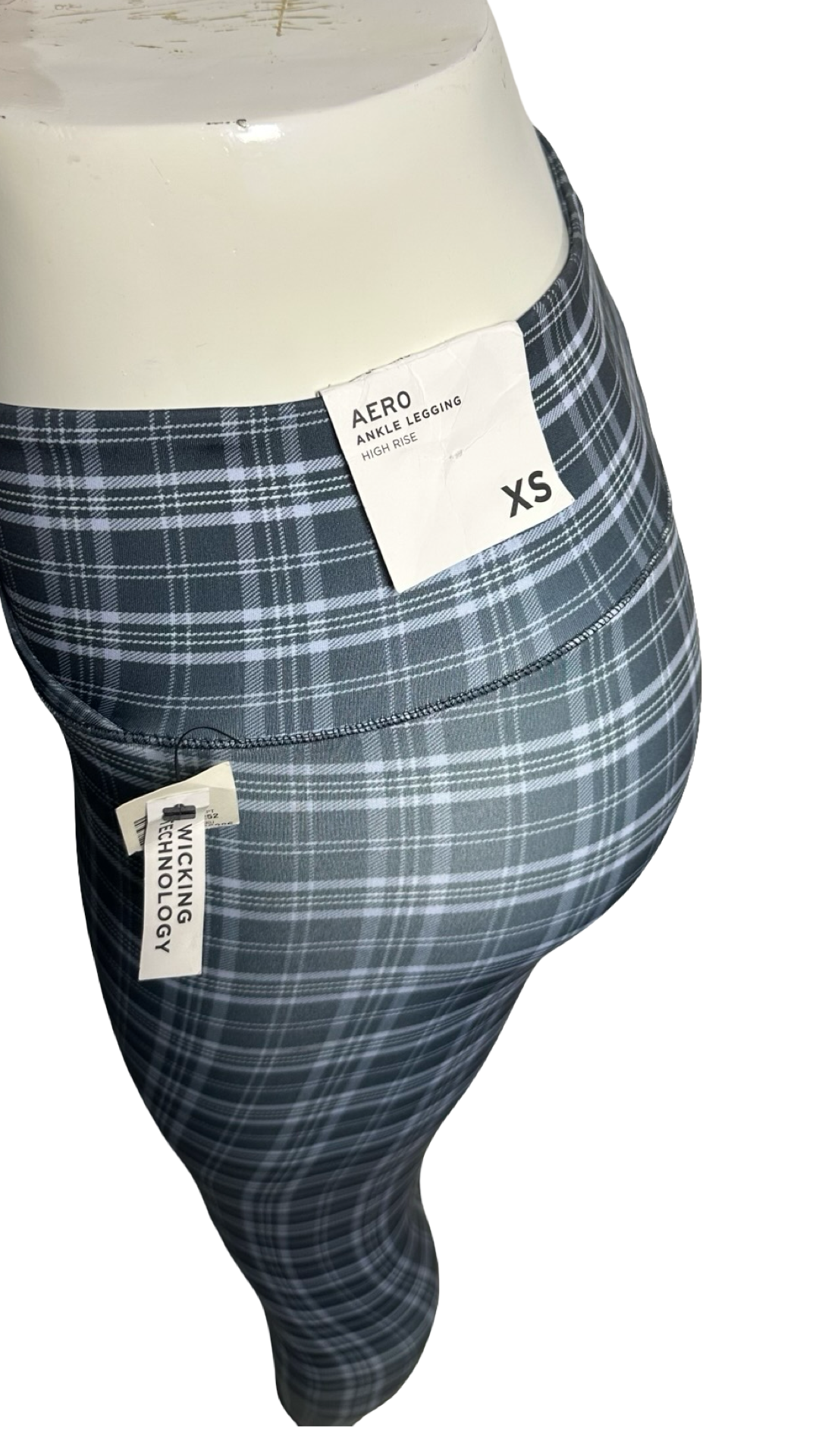 Plaid Flex Crossover High-Rise Leggings