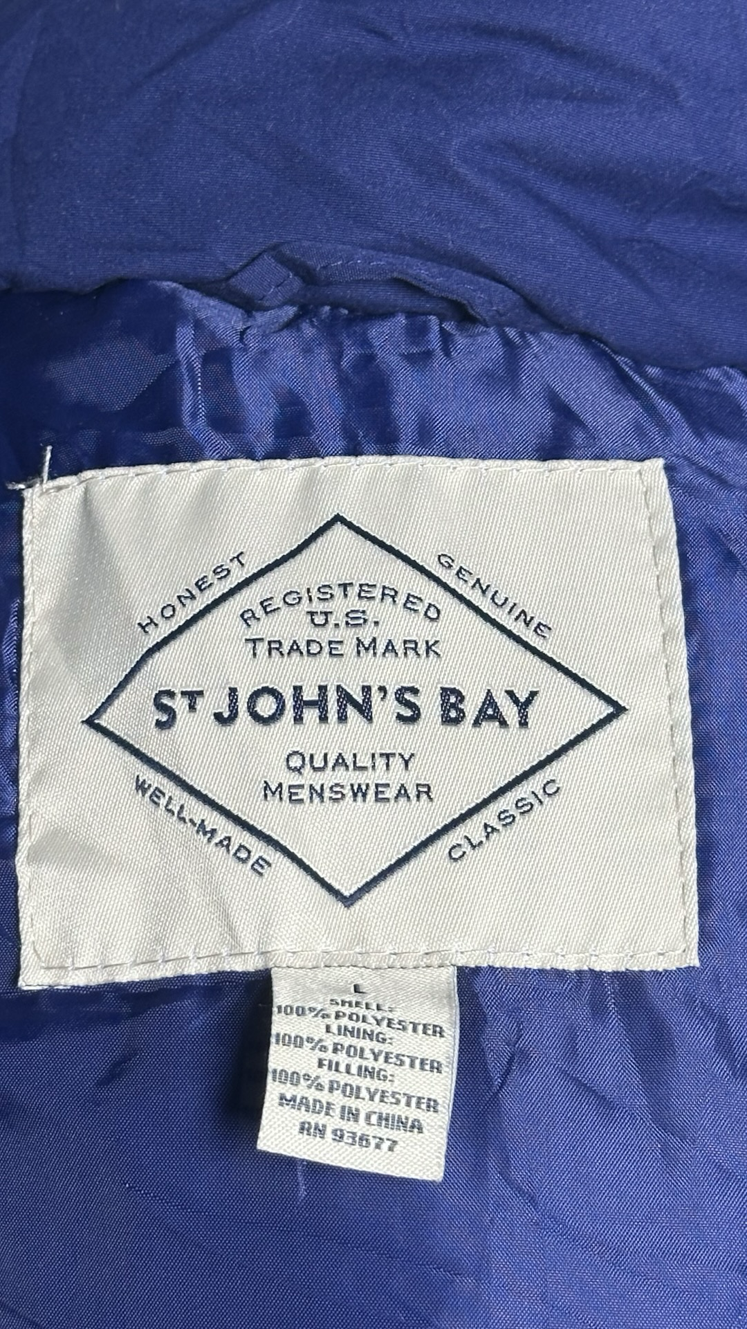 ST.JOHNS BAY MENS SLEEVELESS PUFFER JACKET