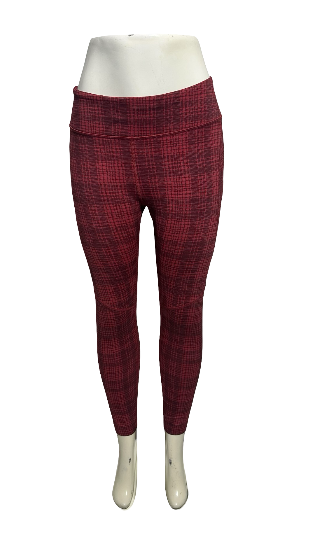 Outdoor Voices Women’s checked pattern Nylon Leggings/ tights Red colour