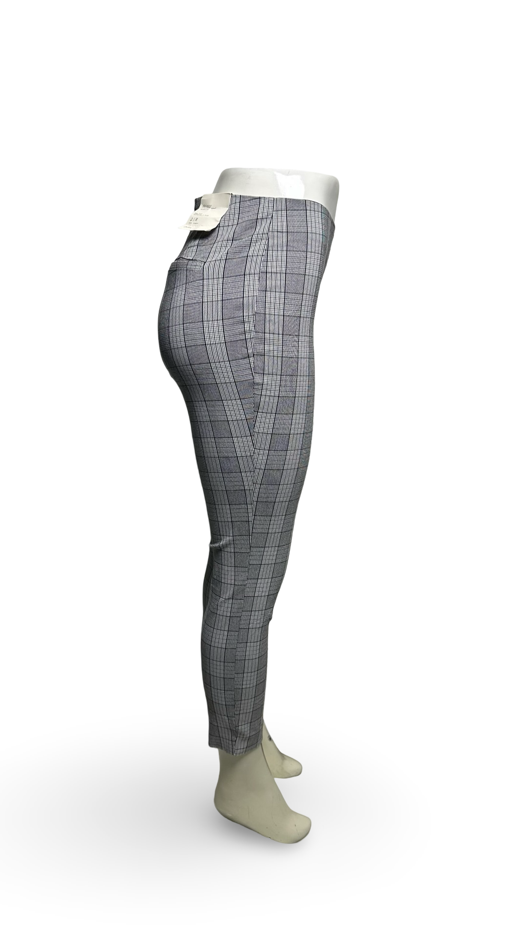 High-Rise Skinny Ankle Pants - A New Day Gray Plaid Women's Size 2R stretch