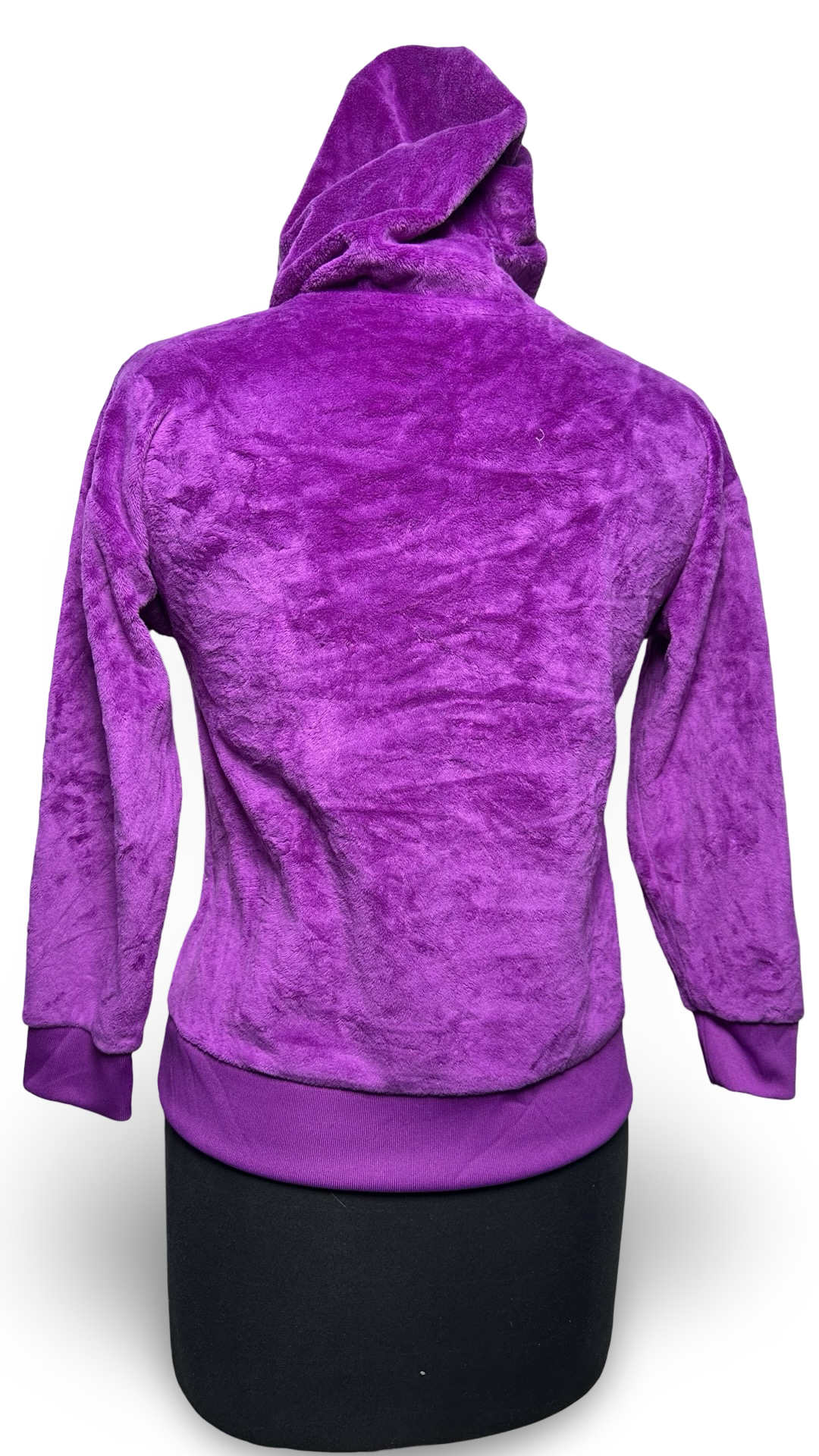 ADIDAS GIRL PURPLE PLUSH HOODIE
